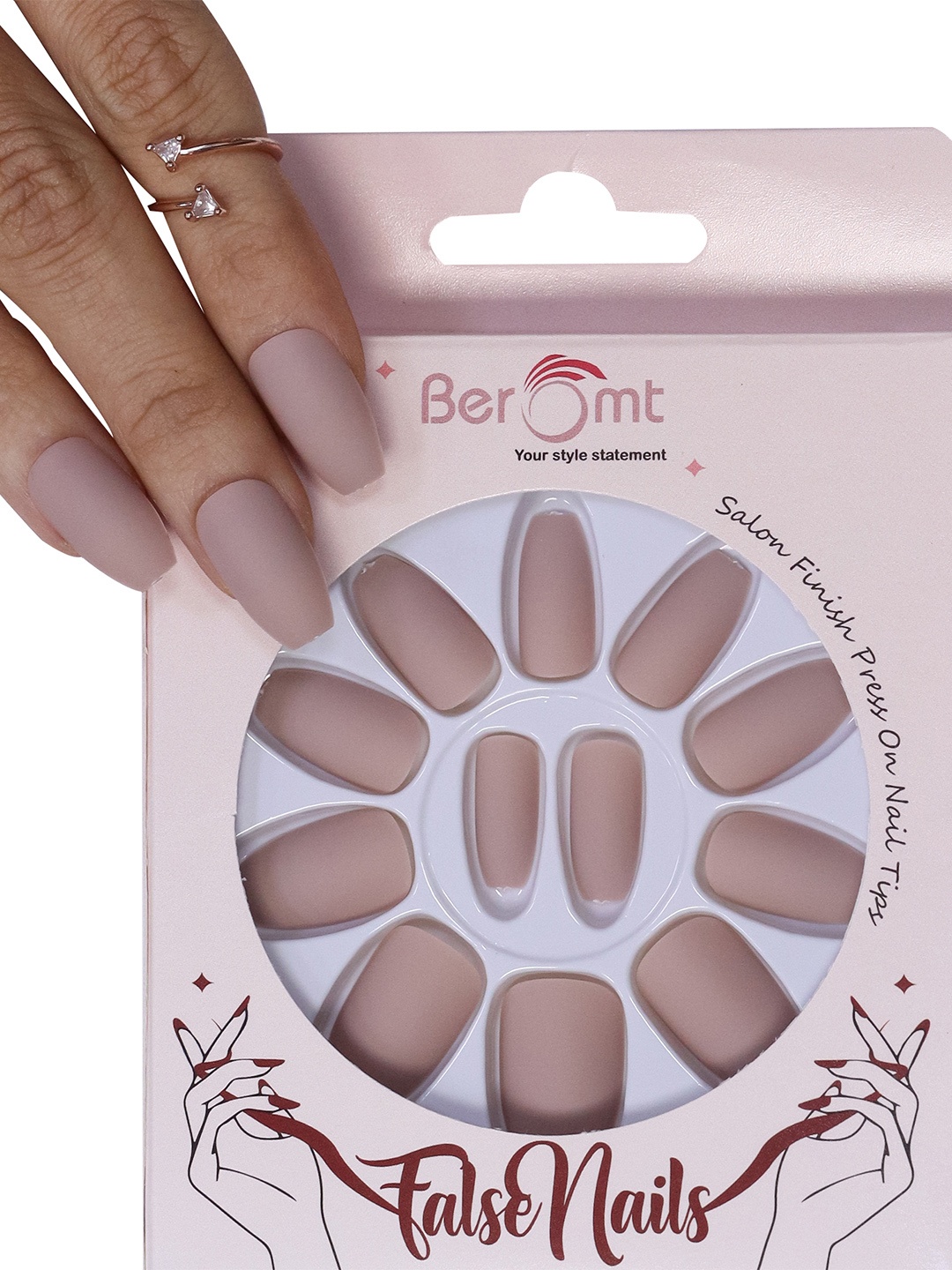 BEROMT 12 Pcs Long-Lasting Premium Matte Salon Finish Press On Nails - Shade 505, Cream
BEROMT 12 Pcs Long-Lasting Premium Matte Salon Finish Press On Nails - Shade 505, Cream
