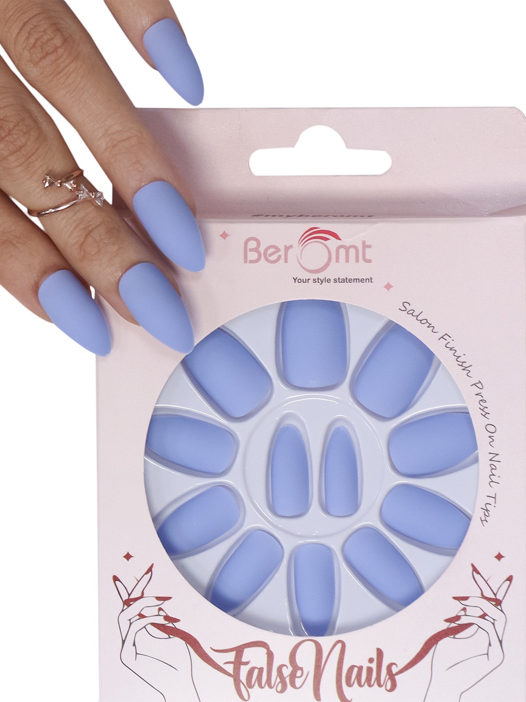 BEROMT 12 Pcs Long-Lasting Premium Matte Salon Finish Press On Nails - Shade 466, Lavender
BEROMT 12 Pcs Long-Lasting Premium Matte Salon Finish Press On Nails - Shade 466, Lavender