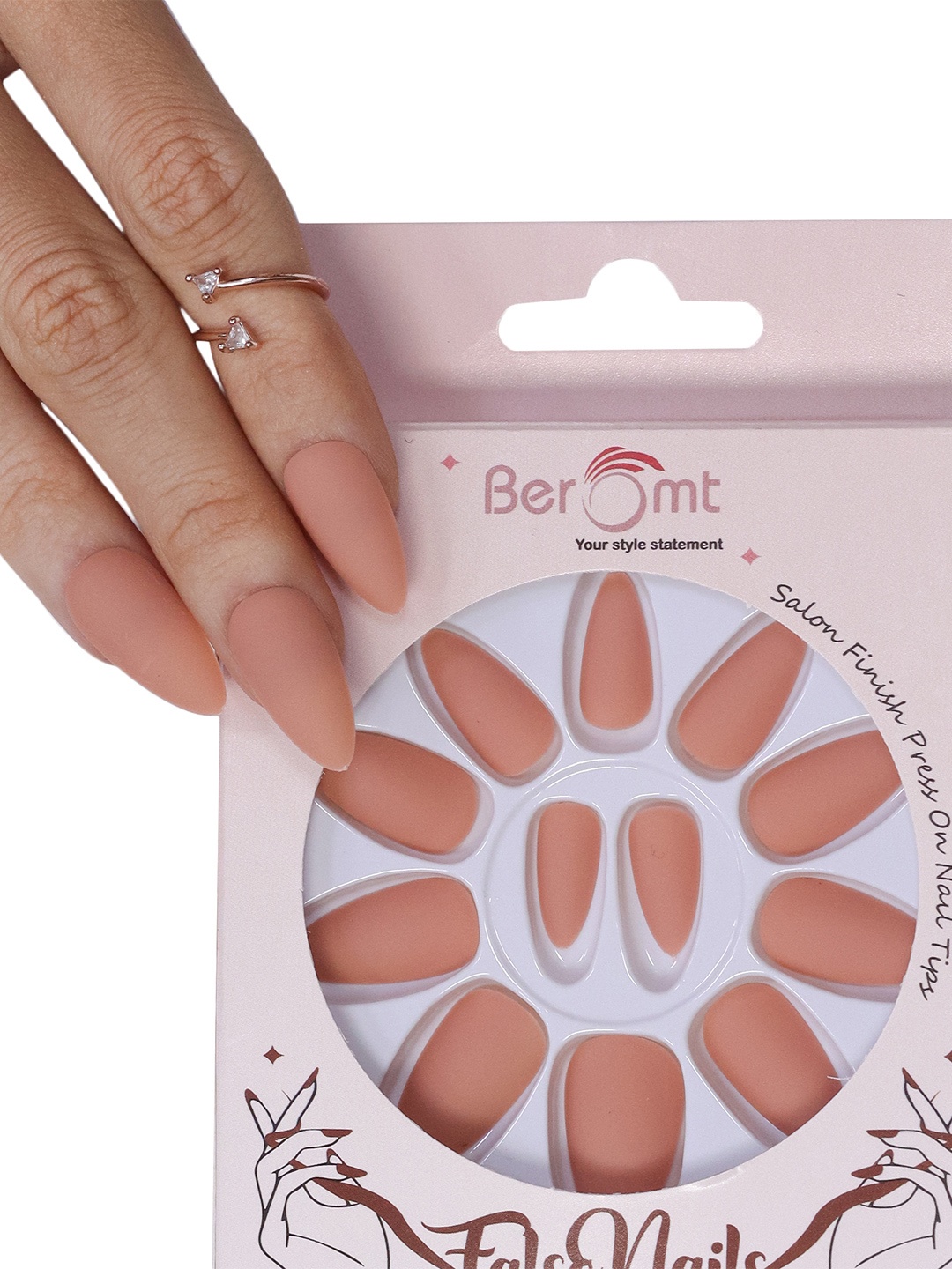BEROMT 12 Pcs Long-Lasting Premium Matte Salon Finish Press On Nails - Shade 546, Orange
BEROMT 12 Pcs Long-Lasting Premium Matte Salon Finish Press On Nails - Shade 546, Orange