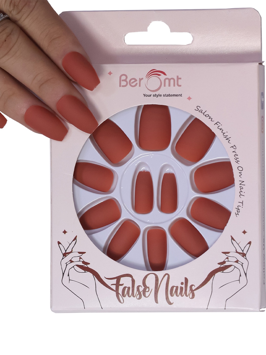 BEROMT 12 Pcs Long-Lasting Premium Matte Salon Finish Press On Nails - Shade 497, Maroon
BEROMT 12 Pcs Long-Lasting Premium Matte Salon Finish Press On Nails - Shade 497, Maroon
