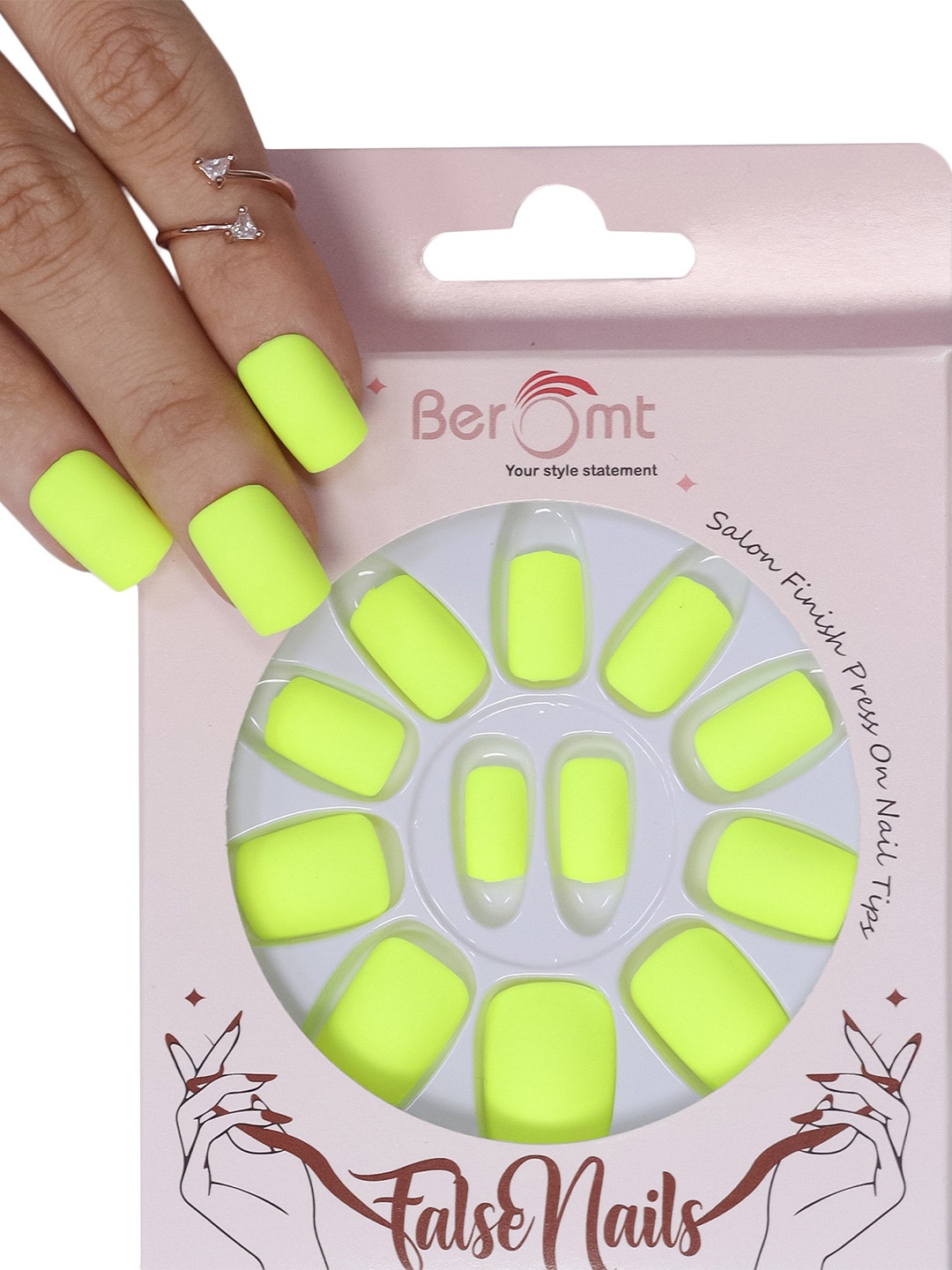 BEROMT 12 Pcs Long-Lasting Premium Matte Salon Finish Press On Nails - Shade 432, Fluorescent green
BEROMT 12 Pcs Long-Lasting Premium Matte Salon Finish Press On Nails - Shade 432, Fluorescent green
