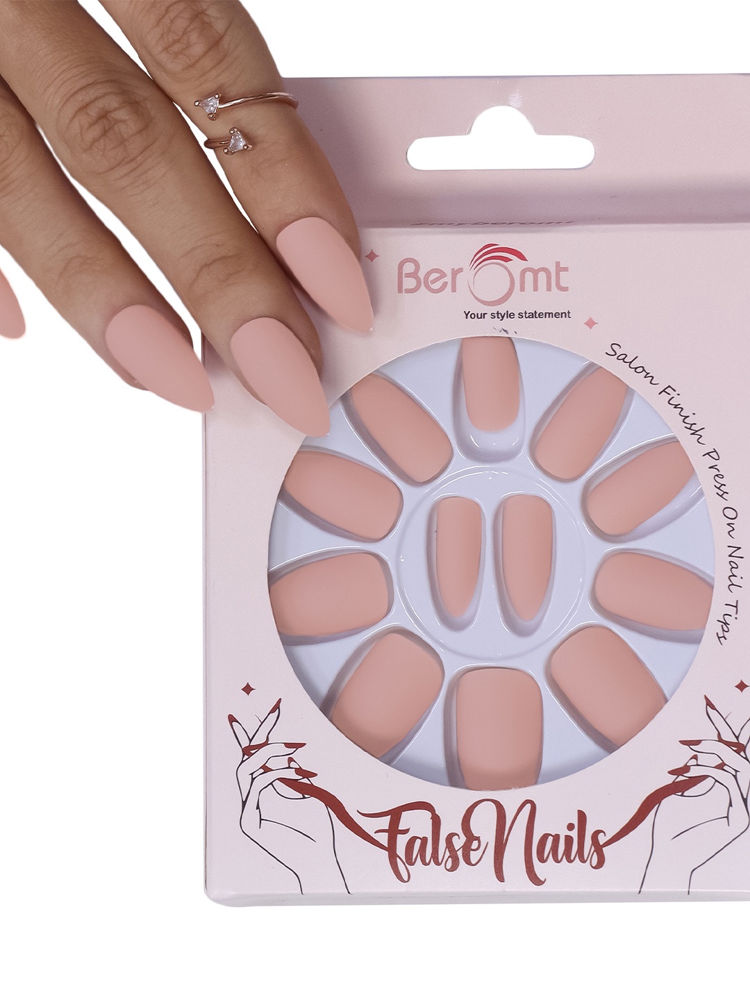 BEROMT 12 Pcs Long-Lasting Premium Matte Salon Finish Press On Nails - Shade 547, Pink
BEROMT 12 Pcs Long-Lasting Premium Matte Salon Finish Press On Nails - Shade 547, Pink