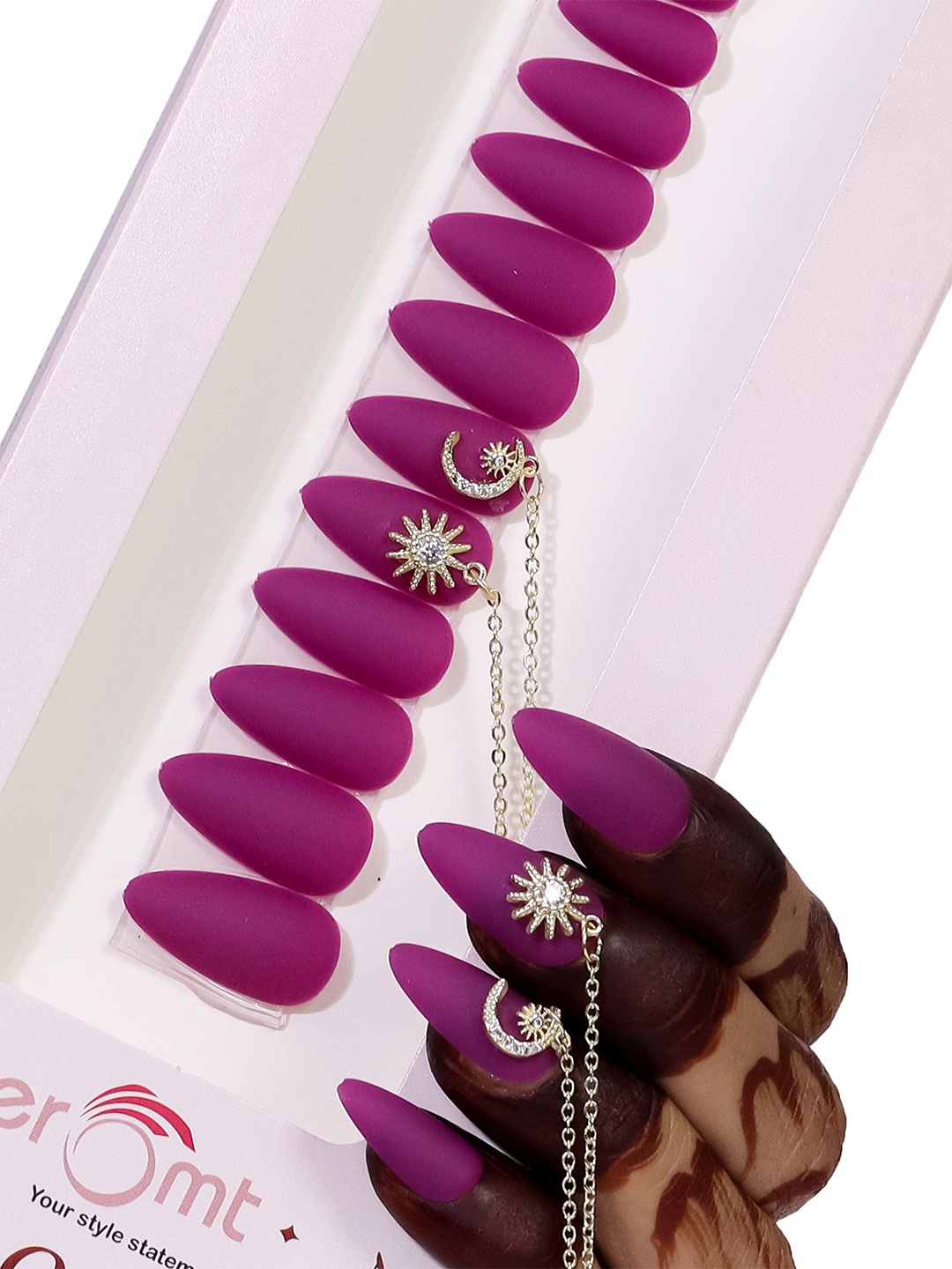 BEROMT 12 Pcs Long-Lasting Reusable Lightweight Salon Finish Press on Nail Tips - 10, Purple
BEROMT 12 Pcs Long-Lasting Reusable Lightweight Salon Finish Press on Nail Tips - 10, Purple