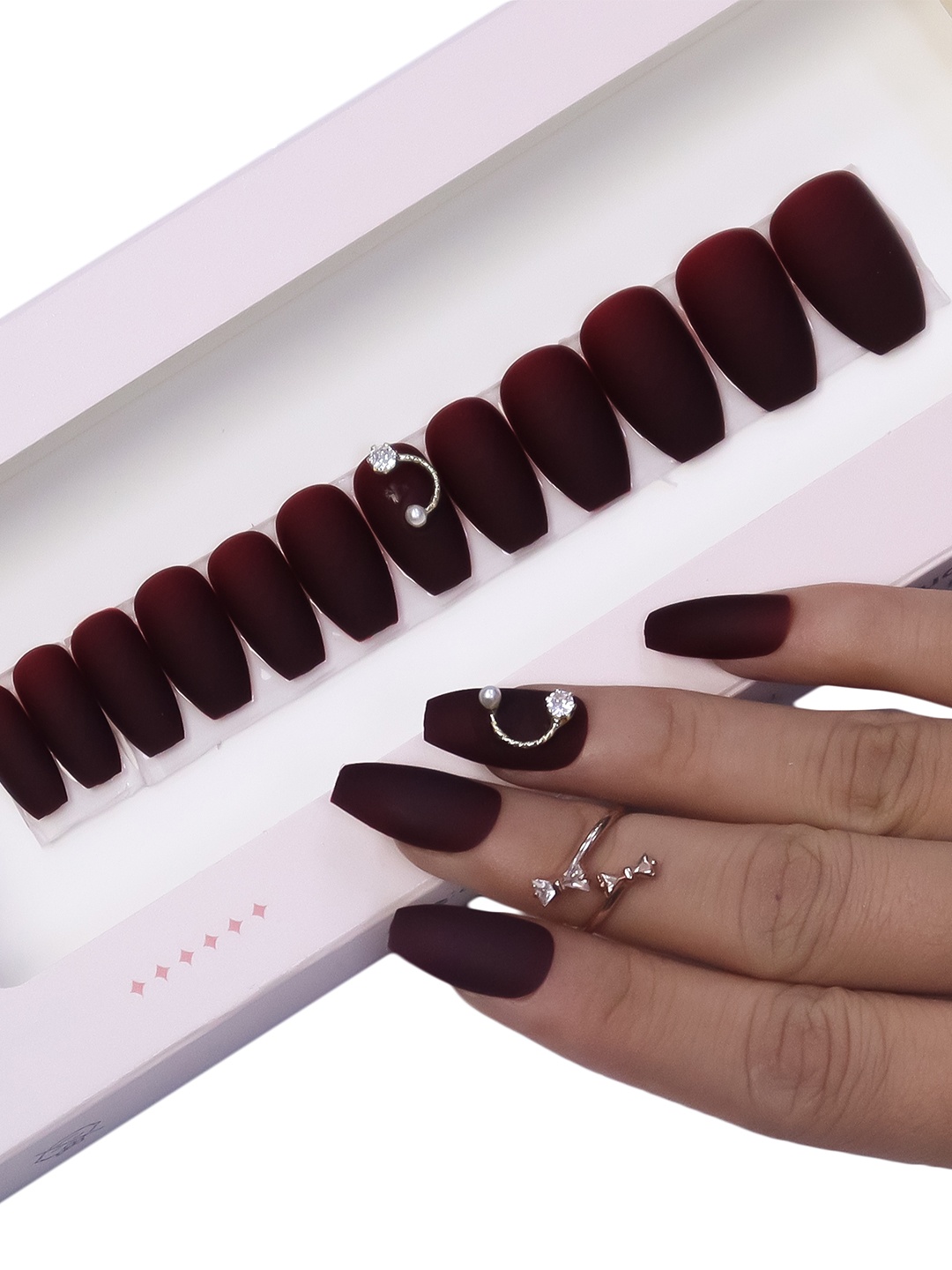 BEROMT 12 Pieces Unique Charm Salon Finish Press on Nails Set - Shade 03, Coffee brown
BEROMT 12 Pieces Unique Charm Salon Finish Press on Nails Set - Shade 03, Coffee brown