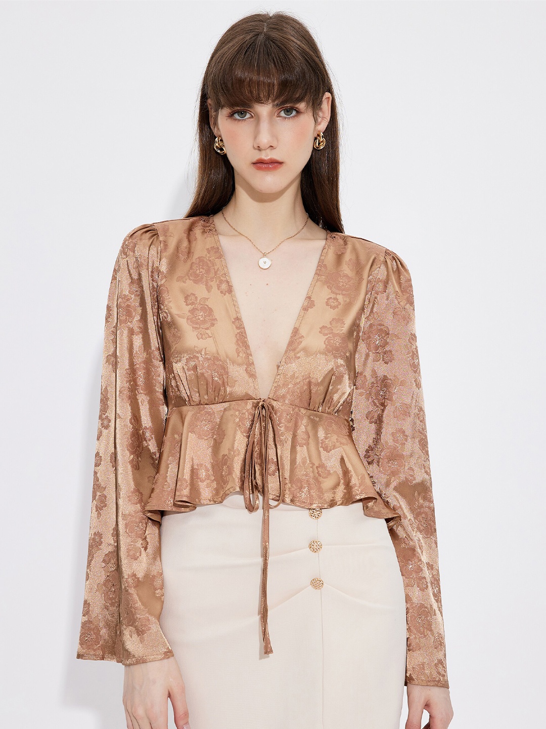 URBANIC Coffee Brown Longline Top