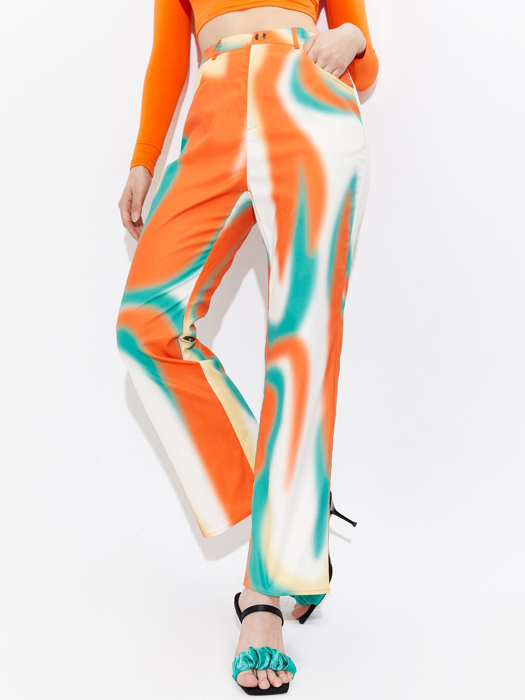 URBANIC Women Multicoloured Trousers, Multi