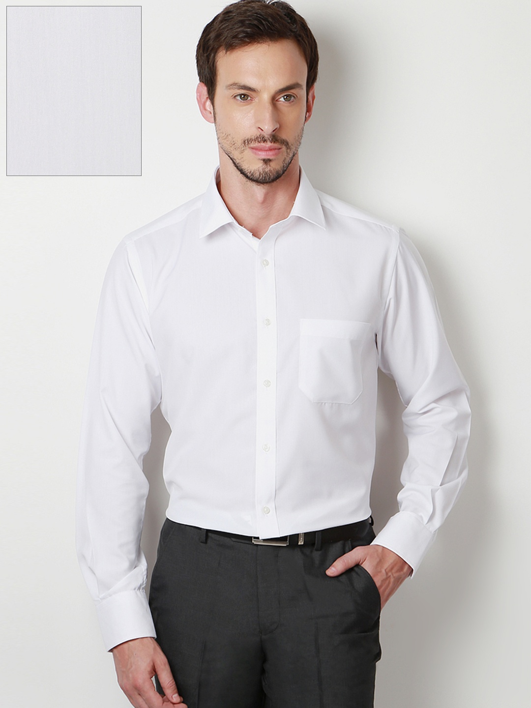Peter England Men White Nuvo Fit Formal Shirt