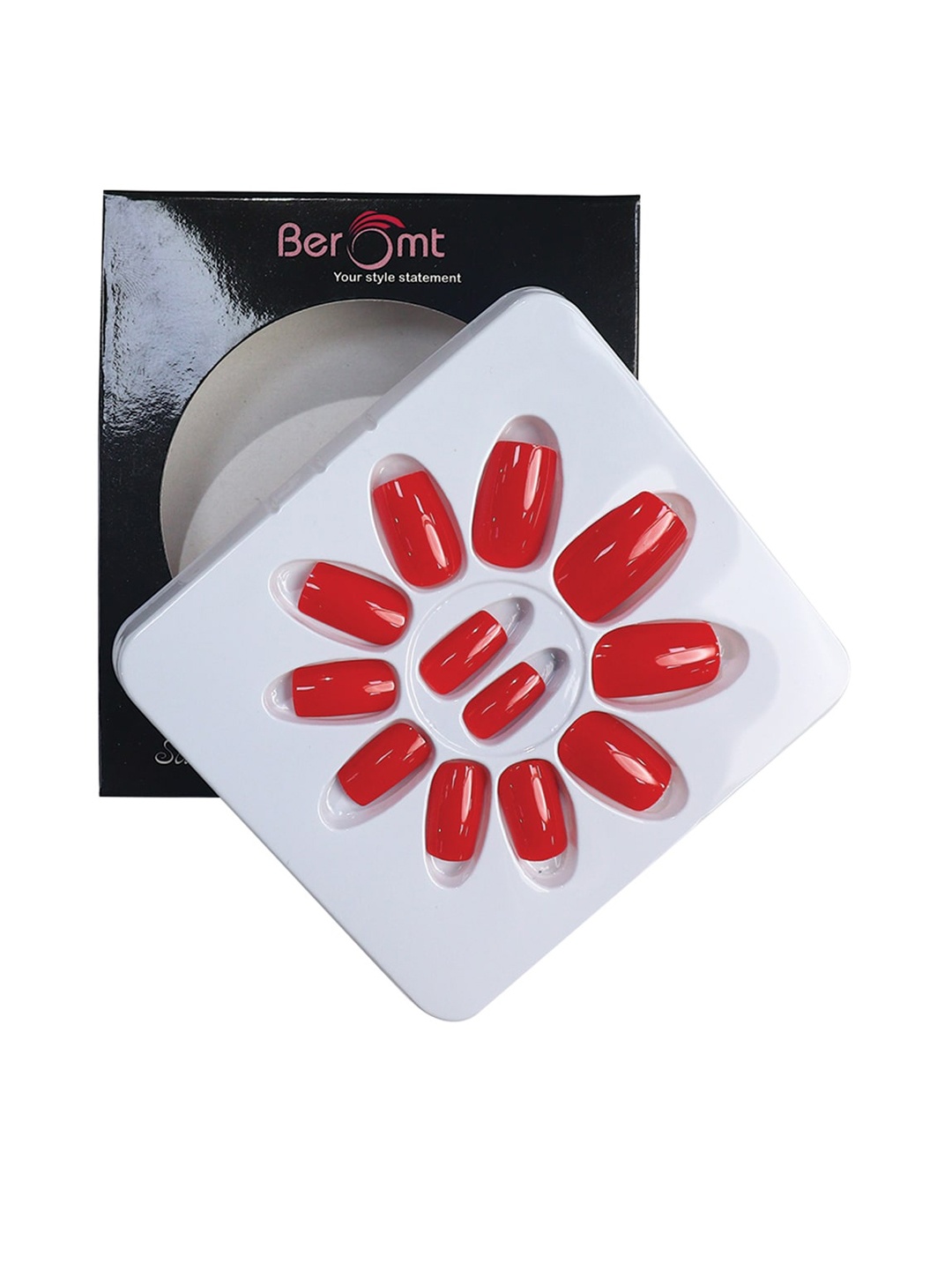 BEROMT 12 Pcs Long-Lasting Reusable Lightweight Salon Finish Press on Nail Tips-432, Red
BEROMT 12 Pcs Long-Lasting Reusable Lightweight Salon Finish Press on Nail Tips-432, Red