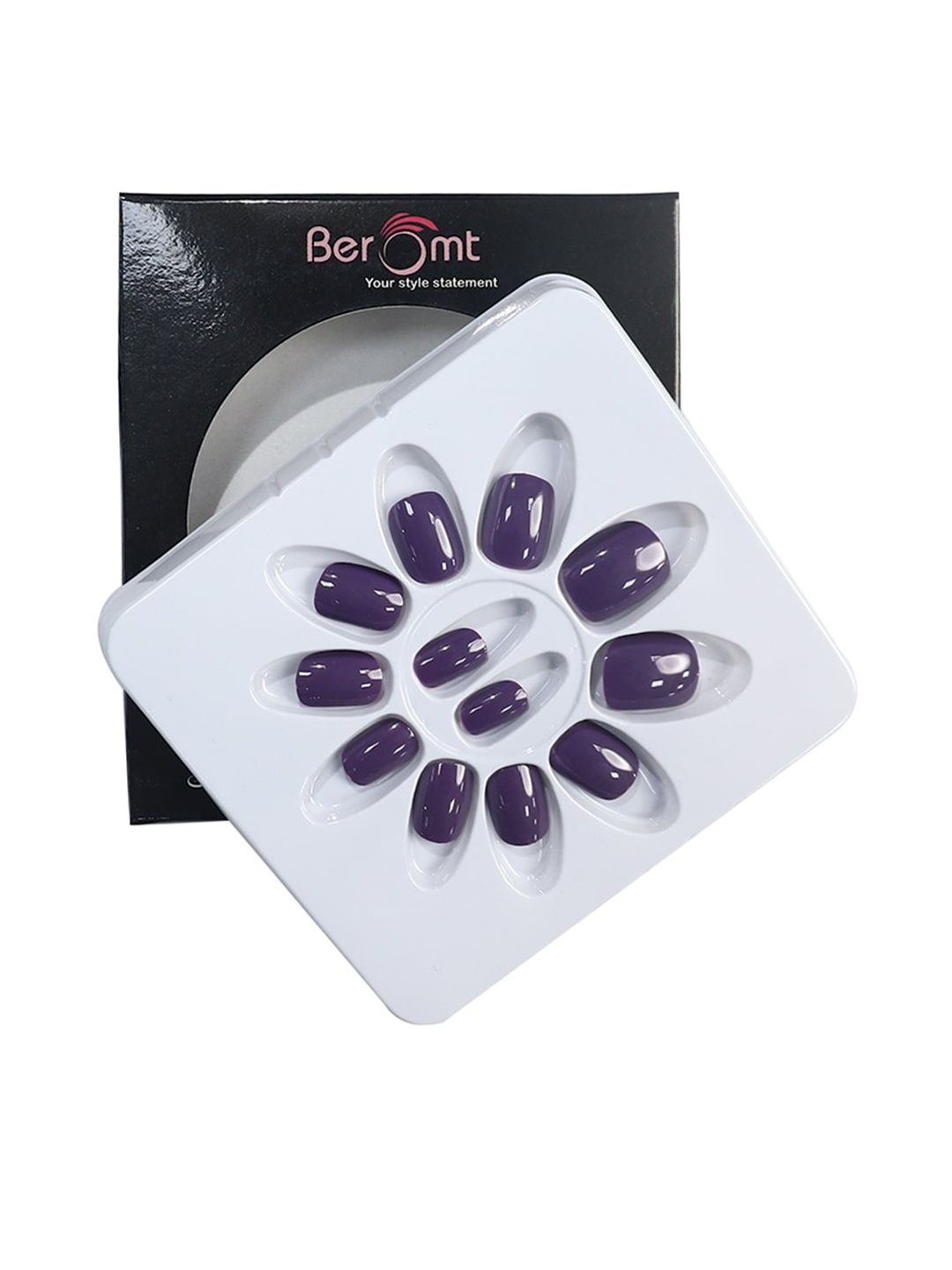 BEROMT 12 Pcs Long-Lasting Reusable Lightweight Salon Finish Press on Nail Tips-441, Purple
BEROMT 12 Pcs Long-Lasting Reusable Lightweight Salon Finish Press on Nail Tips-441, Purple