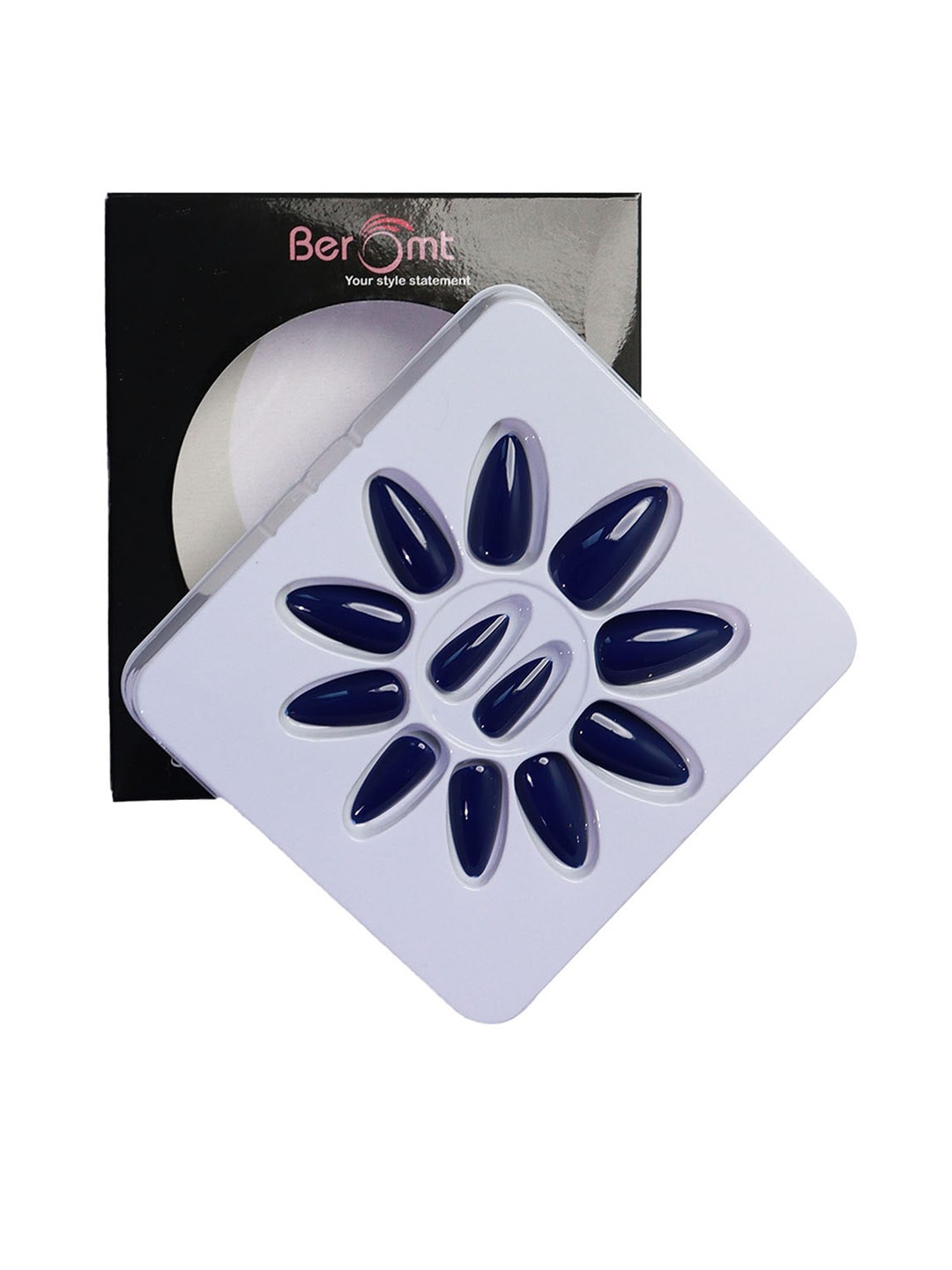 BEROMT Salon Finish Premium Glossy Press-On False Nail Tips Kit - Shade 361, Navy blue
BEROMT Salon Finish Premium Glossy Press-On False Nail Tips Kit - Shade 361, Navy blue