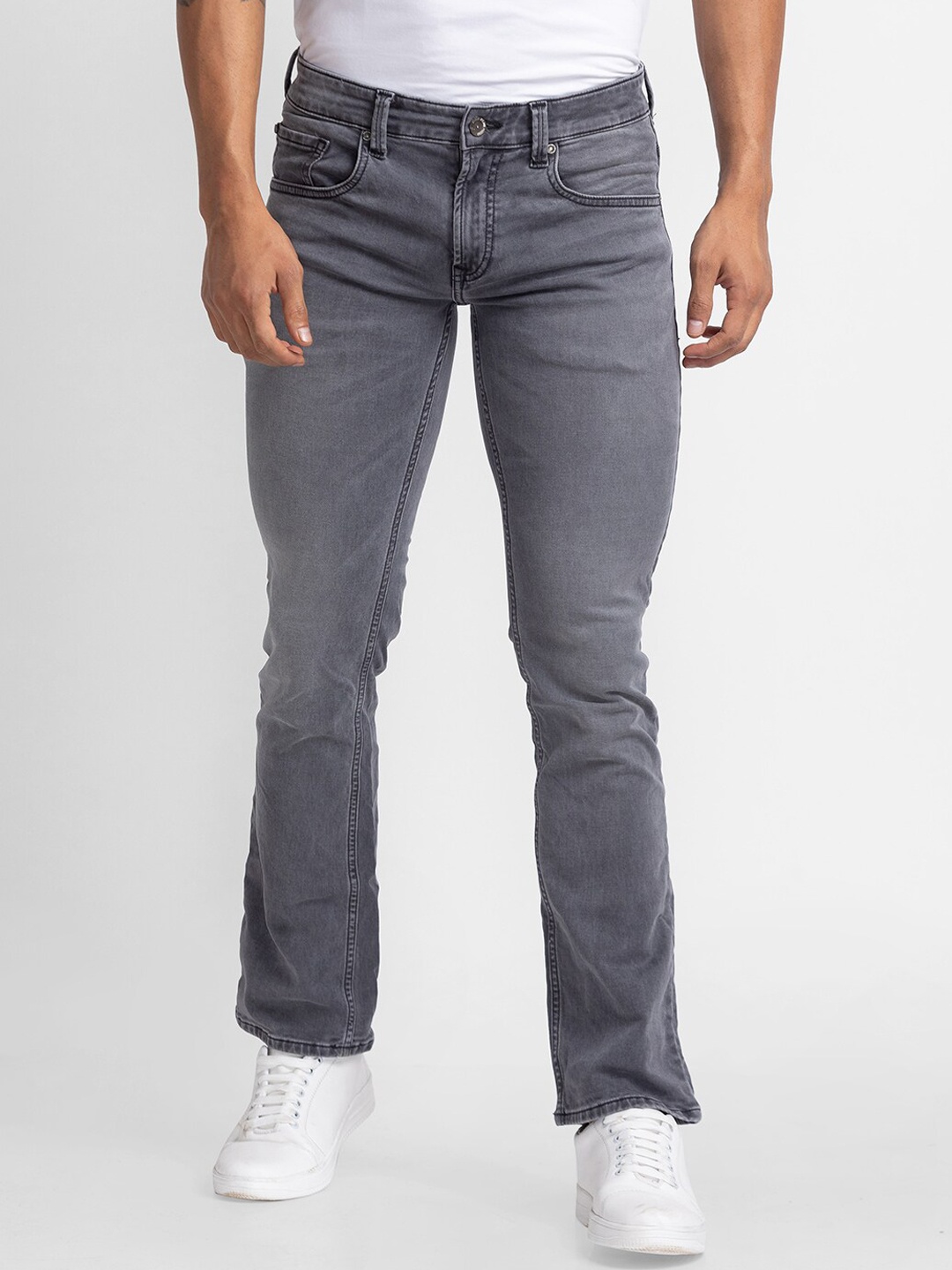 SPYKAR Men Grey Relaxed Fit Heavy Fade Jeans