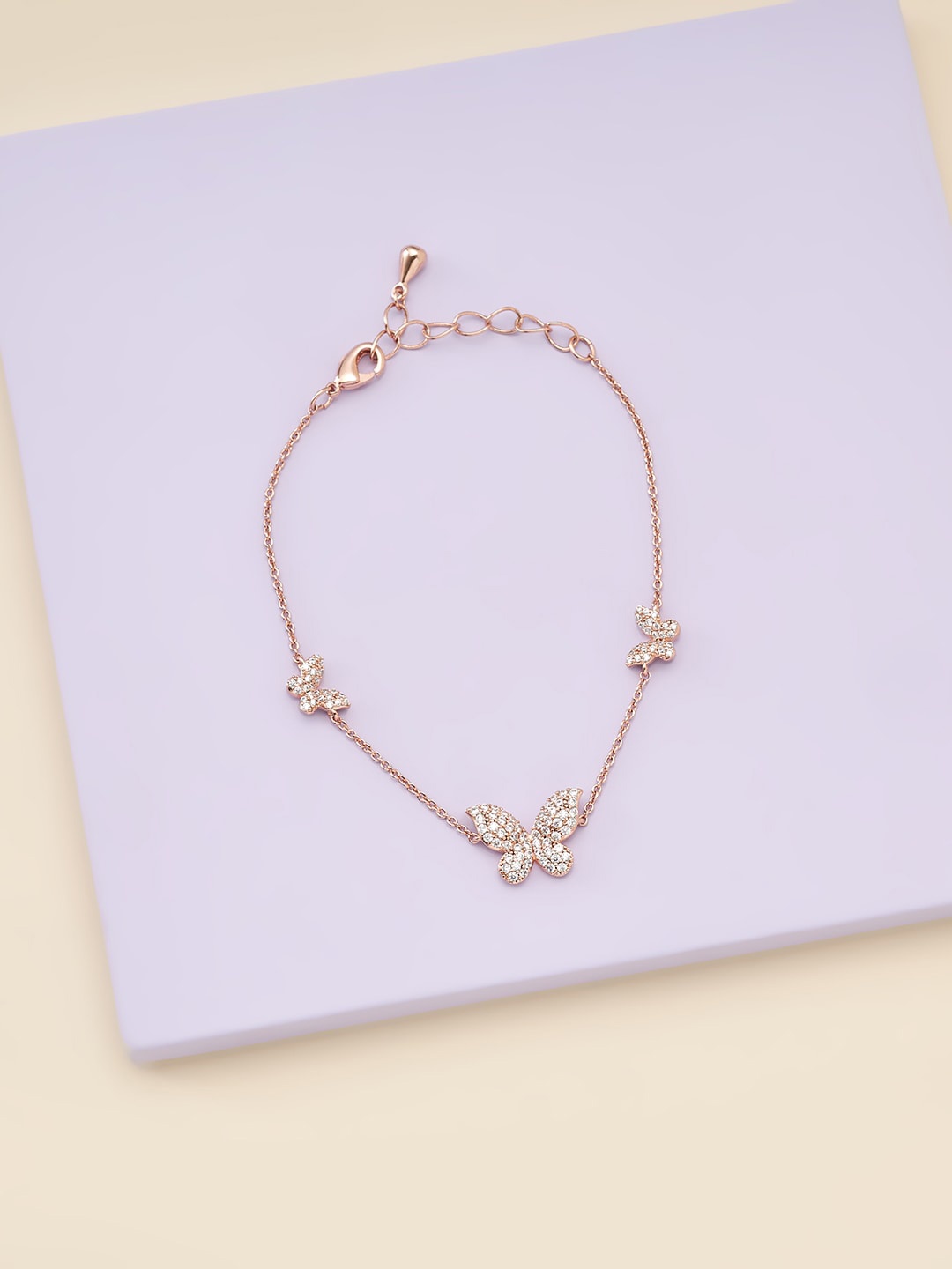 Kushal's Fashion Jewellery Women Rose Gold Plated & White Cubic Zirconia Charm Bracelet
Kushal's Fashion Jewellery Women Rose Gold Plated & White Cubic Zirconia Charm Bracelet