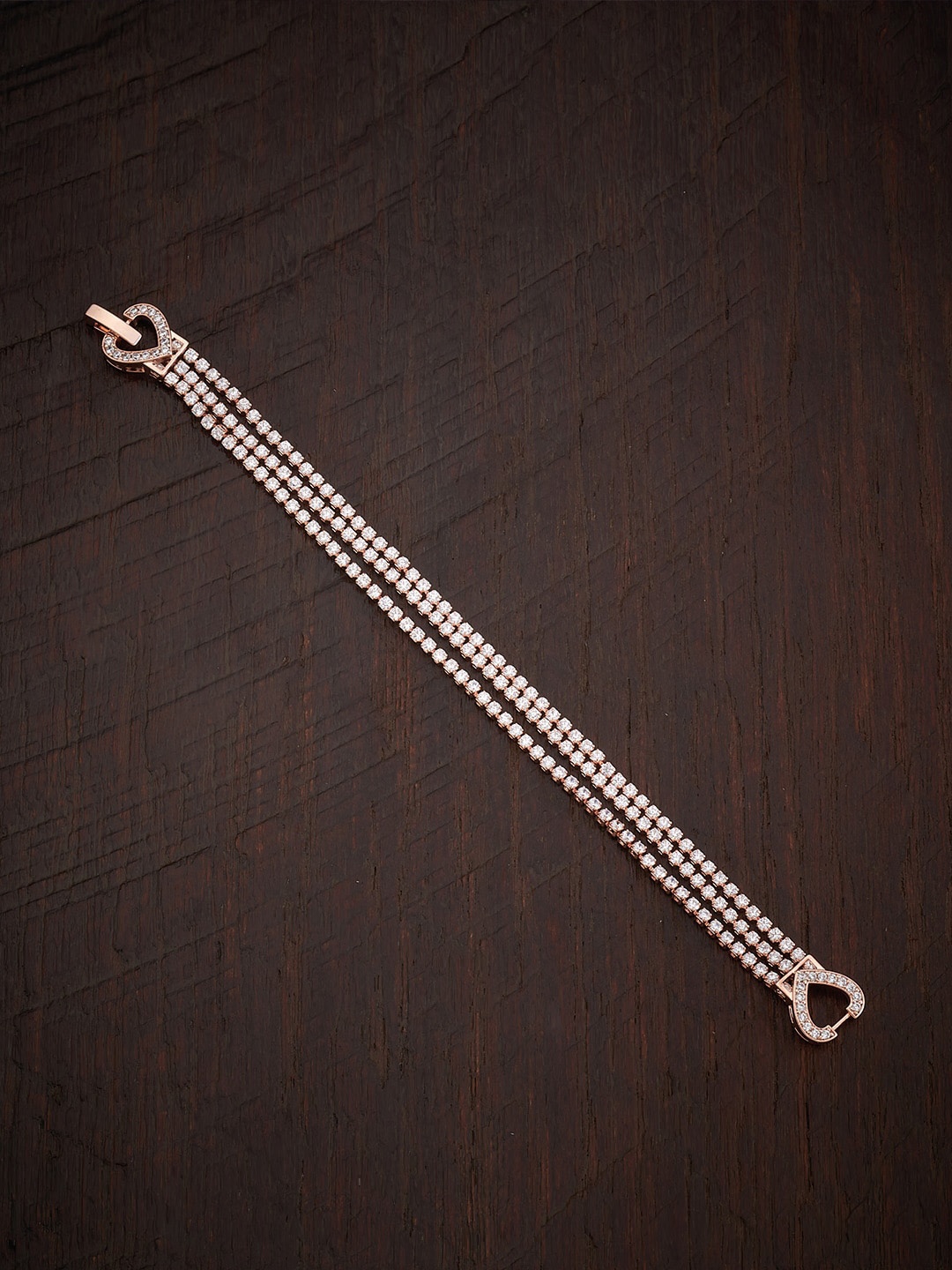Kushal's Fashion Jewellery Women Rose Gold & White Cubic Zirconia Rose Gold-Plated Wraparound Bracelet
Kushal's Fashion Jewellery Women Rose Gold & White Cubic Zirconia Rose Gold-Plated Wraparound Bracelet