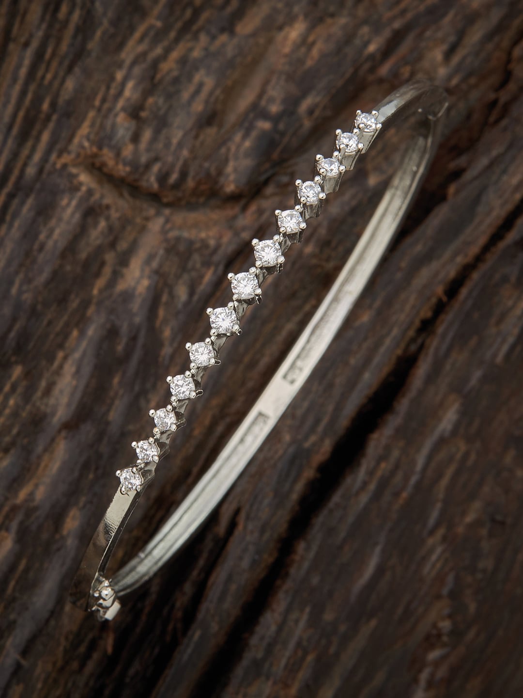 Kushal's Fashion Jewellery Women White Rhodium-Plated Cubic Zirconia Bangle-Style Bracelet
Kushal's Fashion Jewellery Women White Rhodium-Plated Cubic Zirconia Bangle-Style Bracelet