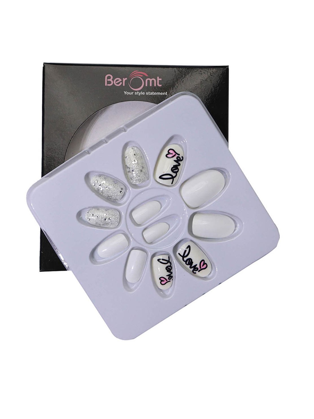 BEROMT 12 Pcs Long-Lasting Reusable Lightweight Salon Finish Press on Nail Tips- Shade 726, White
BEROMT 12 Pcs Long-Lasting Reusable Lightweight Salon Finish Press on Nail Tips- Shade 726, White