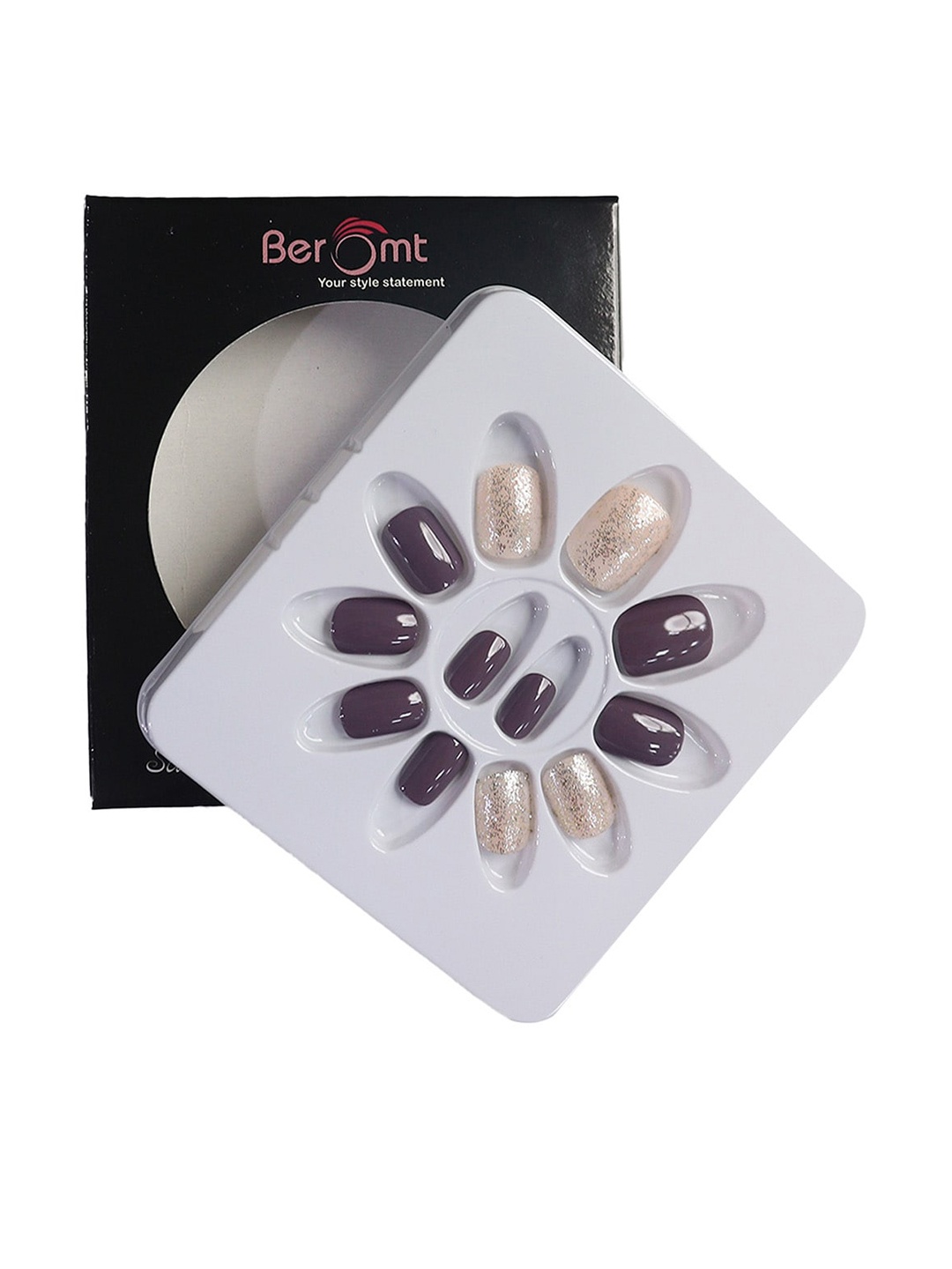 BEROMT 12 Pcs Long-Lasting Reusable Lightweight Salon Finish Press on Nail Tips- Shade 749, Grey
BEROMT 12 Pcs Long-Lasting Reusable Lightweight Salon Finish Press on Nail Tips- Shade 749, Grey