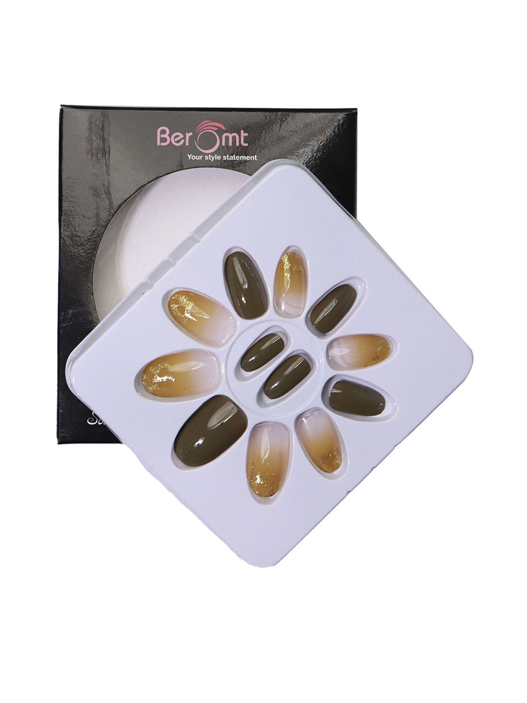 BEROMT 12 Pcs Long-Lasting Reusable Lightweight Salon Finish Press on Nail Tips - 710, Mustard
BEROMT 12 Pcs Long-Lasting Reusable Lightweight Salon Finish Press on Nail Tips - 710, Mustard