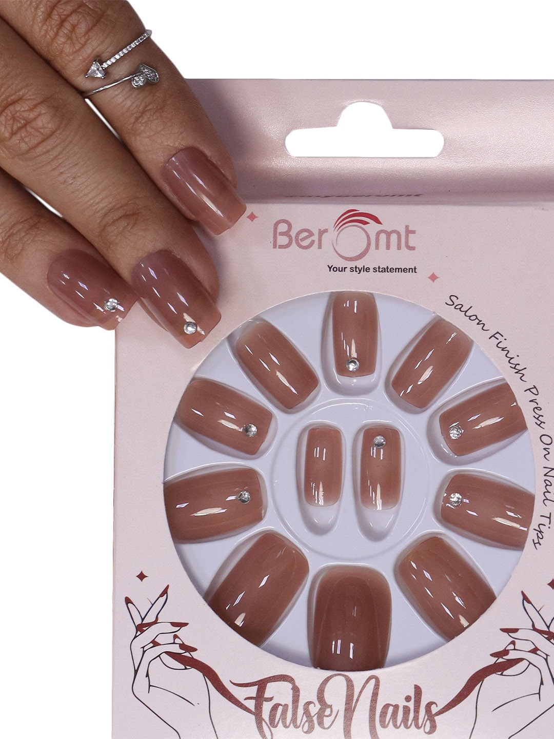 BEROMT 12 Pcs Long-Lasting Reusable Lightweight Salon Finish Press on Nail Tips - 763, Nude
BEROMT 12 Pcs Long-Lasting Reusable Lightweight Salon Finish Press on Nail Tips - 763, Nude