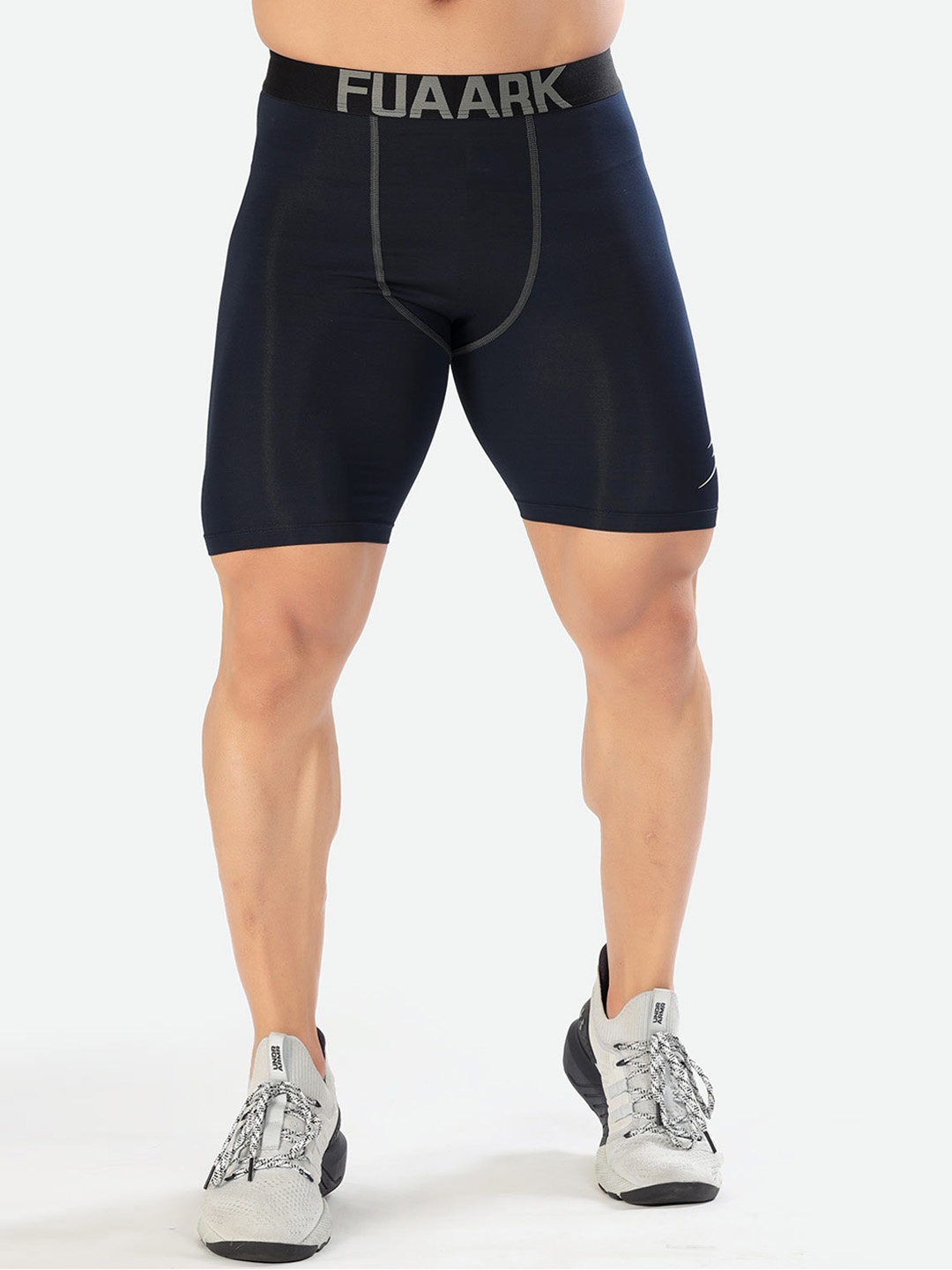 FUAARK Men Navy Blue Skinny Fit High-Rise Training or Gym Sports Shorts with Antimicrobial Technology
FUAARK Men Navy Blue Skinny Fit High-Rise Training or Gym Sports Shorts with Antimicrobial Technology
