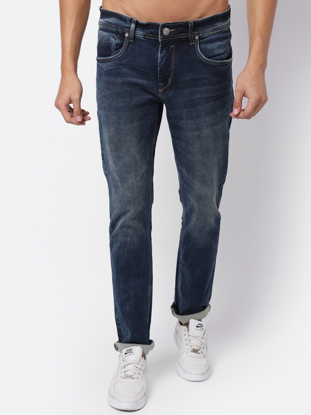 Cantabil Men Green Heavy Fade Jeans