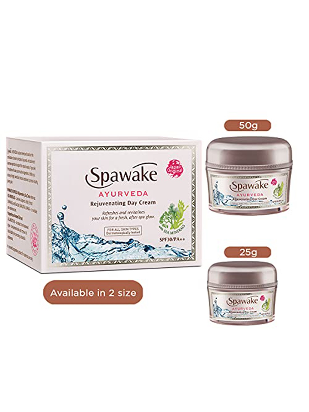 Spawake Ayurveda Rejuvenating Day Cream with Sea Minerals for All Skin Types - 25 g, White
Spawake Ayurveda Rejuvenating Day Cream with Sea Minerals for All Skin Types - 25 g, White