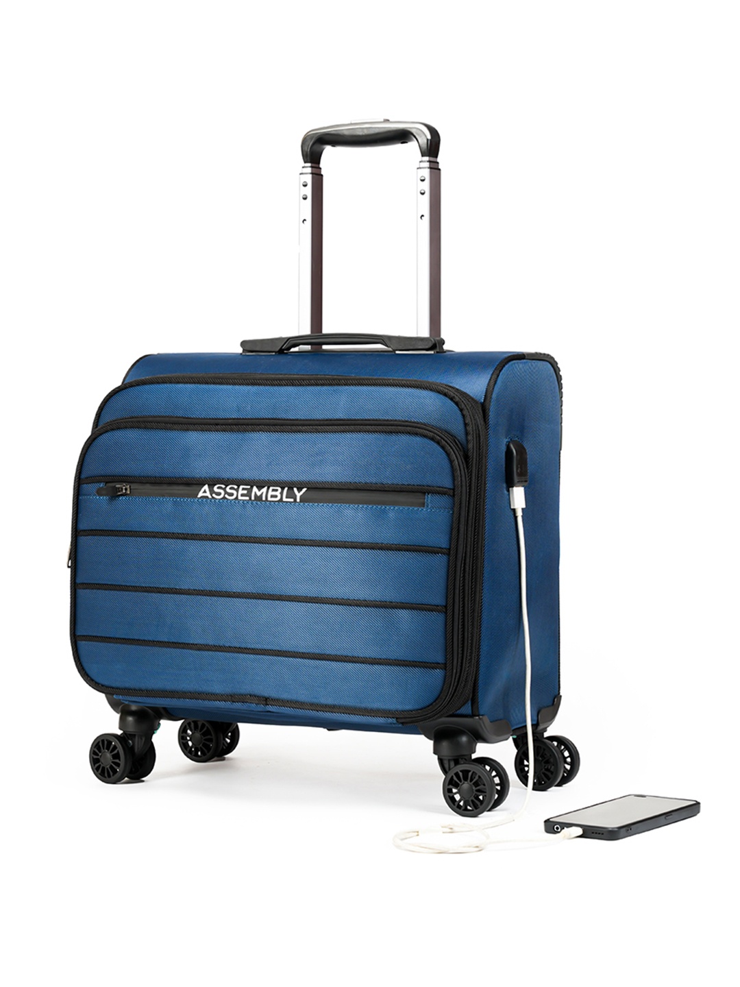 Assembly Blue Soft-side Premium Overnighter Trolley Bag with Laptop Compartment - 33Liters
Assembly Blue Soft-side Premium Overnighter Trolley Bag with Laptop Compartment - 33Liters