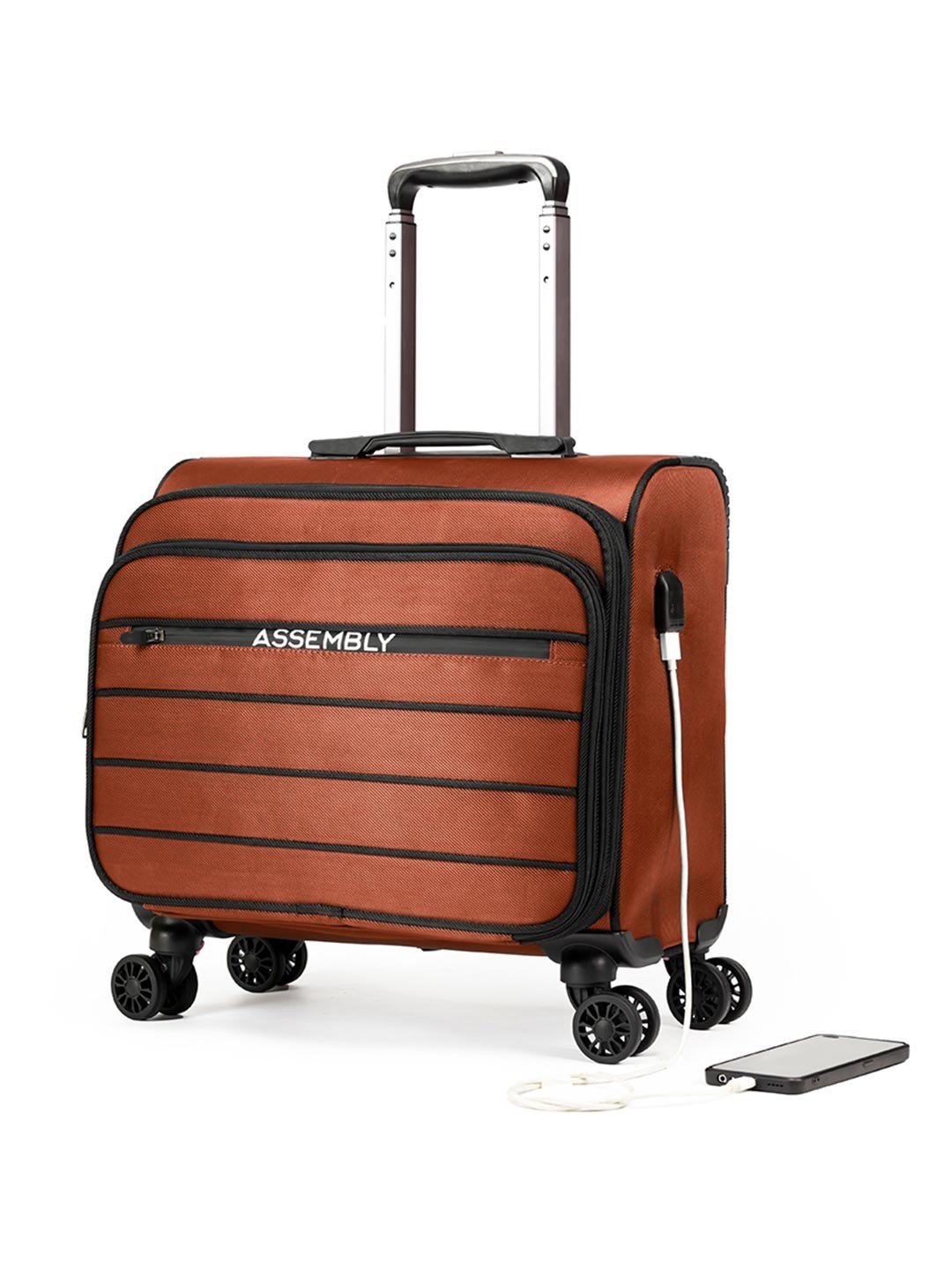 Assembly Rust Soft-side Premium Overnighter Trolley Bag with Laptop Compartment - 33Liters
Assembly Rust Soft-side Premium Overnighter Trolley Bag with Laptop Compartment - 33Liters