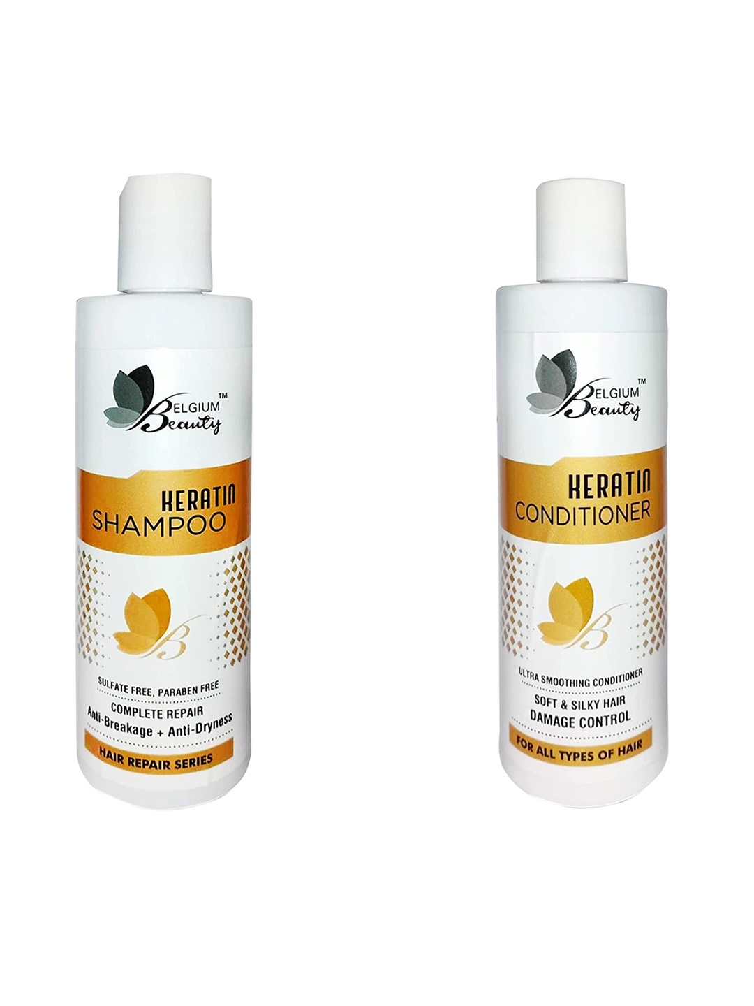 Belgium Beauty Set of Keratin Shampoo & Damage Control Hair Conditioner - 250 ml Each, White
Belgium Beauty Set of Keratin Shampoo & Damage Control Hair Conditioner - 250 ml Each, White