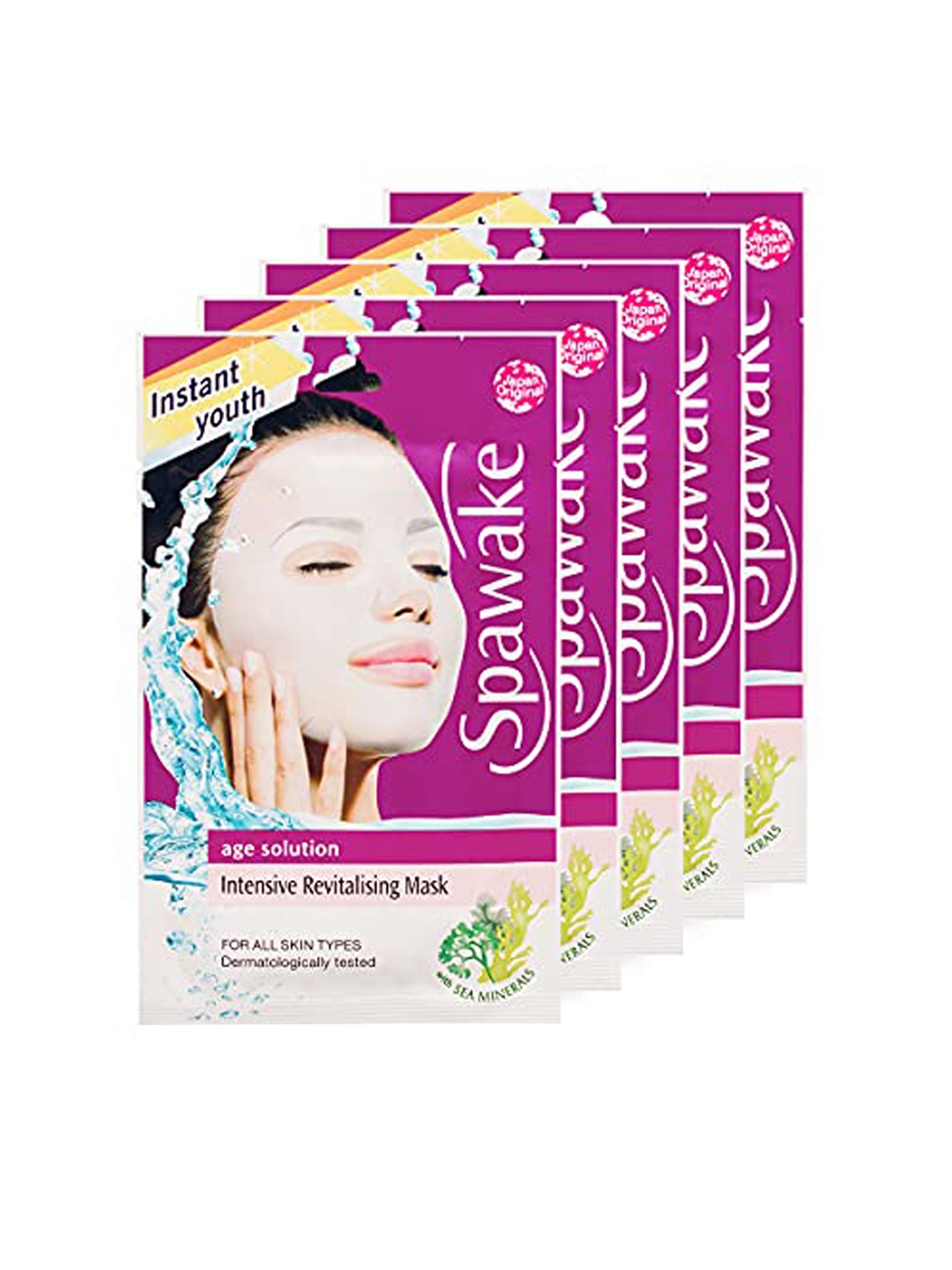 Spawake Set of 5 Age Solution Intensive Revitalising Face Sheet Mask - 18 ml Each, Purple
Spawake Set of 5 Age Solution Intensive Revitalising Face Sheet Mask - 18 ml Each, Purple