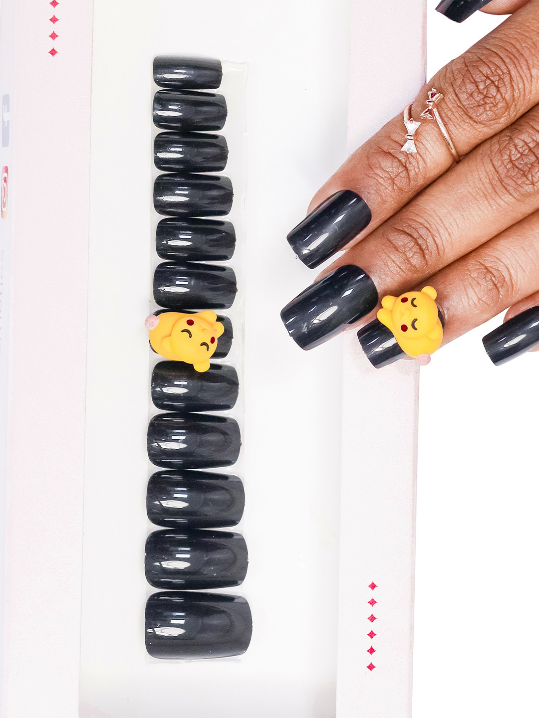 BEROMT Salon Finish Cute Charm Press-On False Nail Tips Kit - Shade BFNC19CC, Black
BEROMT Salon Finish Cute Charm Press-On False Nail Tips Kit - Shade BFNC19CC, Black