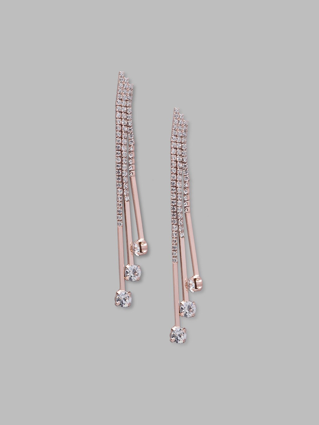 Globus Rose Gold-Plated Geometric Drop Earrings