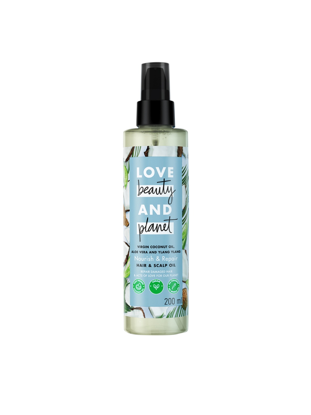 Love Beauty & Planet Nourish & Repair Hair-Scalp Oil with Coconut & Ylang Ylang - 200 ml, Blue
Love Beauty & Planet Nourish & Repair Hair-Scalp Oil with Coconut & Ylang Ylang - 200 ml, Blue