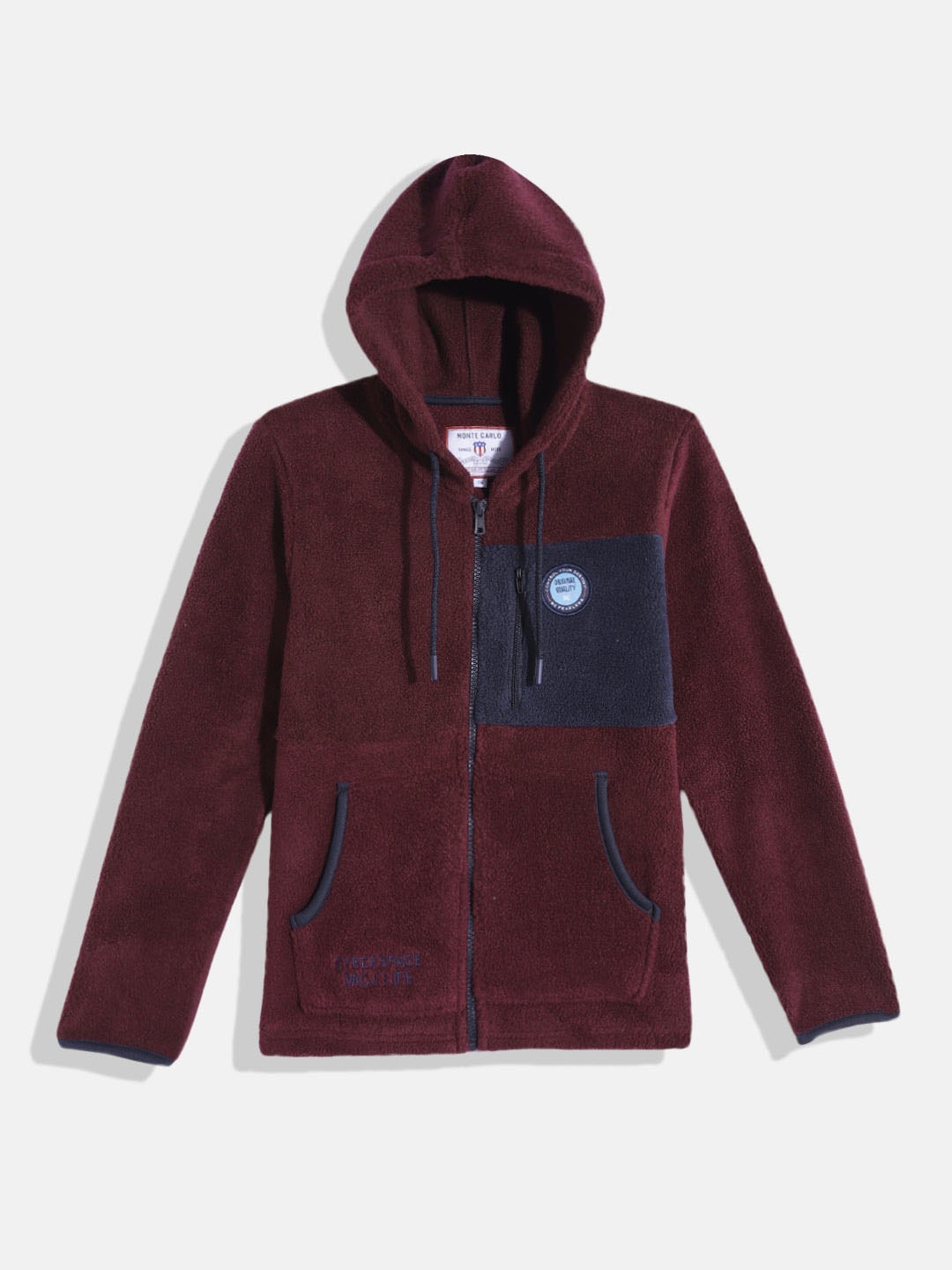 Monte Carlo Boys Maroon & Navy Blue Colourblocked Hooded Sweatshirt with Sherpa Upper
Monte Carlo Boys Maroon & Navy Blue Colourblocked Hooded Sweatshirt with Sherpa Upper