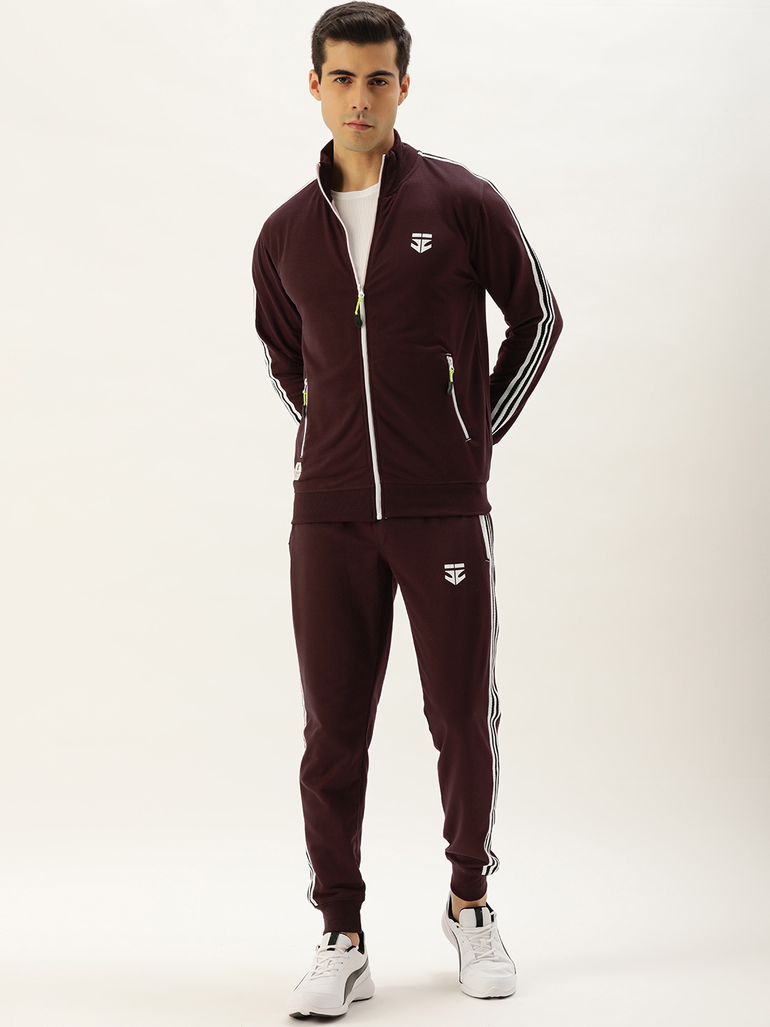 Sports52 wear Men Burgundy Brand Logo Printed Comfort Fit Tracksuit With Side Stripes
Sports52 wear Men Burgundy Brand Logo Printed Comfort Fit Tracksuit With Side Stripes