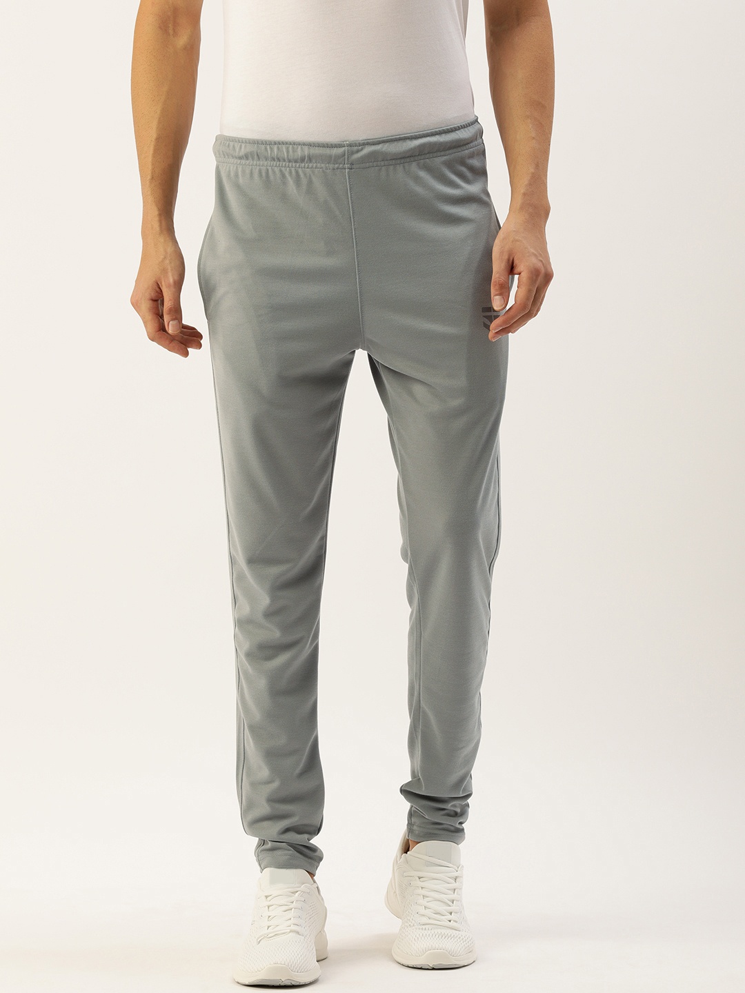 Sports52 wear Men Beige Solid Mid Rise Regular Track pants, Grey