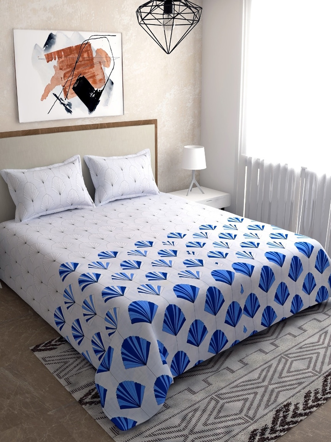 Salona Bichona Blue & White Floral 144 TC Pure Cotton Queen Bedsheet with 2 Pillow Covers
Salona Bichona Blue & White Floral 144 TC Pure Cotton Queen Bedsheet with 2 Pillow Covers