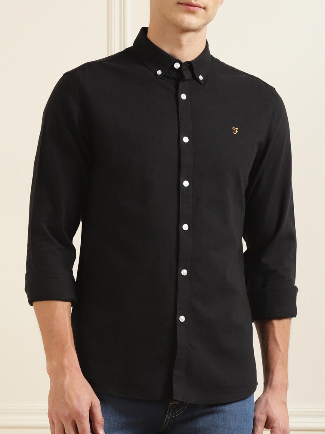 Farah Men Black Casual Shirt