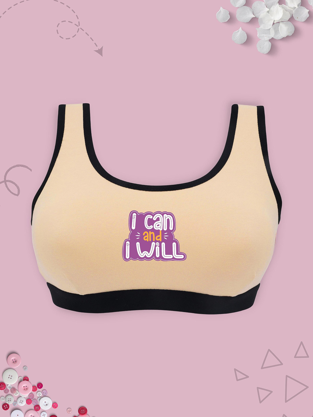 Girls Single Layer, Premium Cotton Non-Wired Non Padded Beginners Bra DCBRJU7771/xxxs, Nude
Girls Single Layer, Premium Cotton Non-Wired Non Padded Beginners Bra DCBRJU7771/xxxs, Nude