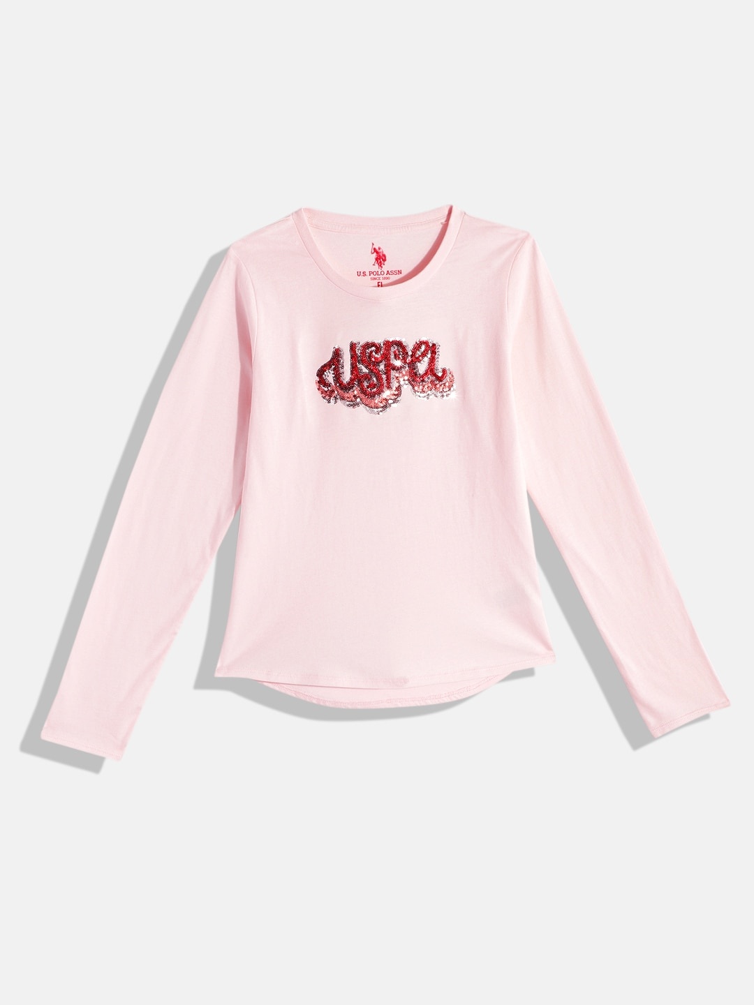 U.S. Polo Assn. Kids Girls Brand Logo Sequin Embellished Pure Cotton Knotted T-shirt, Pink
U.S. Polo Assn. Kids Girls Brand Logo Sequin Embellished Pure Cotton Knotted T-shirt, Pink