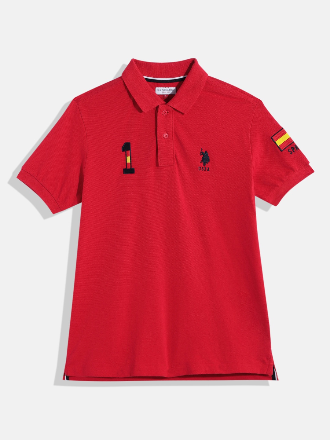 U.S. Polo Assn. Kids Boys Spain Embroidered Polo Collar Pure Cotton T-shirt, Red
U.S. Polo Assn. Kids Boys Spain Embroidered Polo Collar Pure Cotton T-shirt, Red