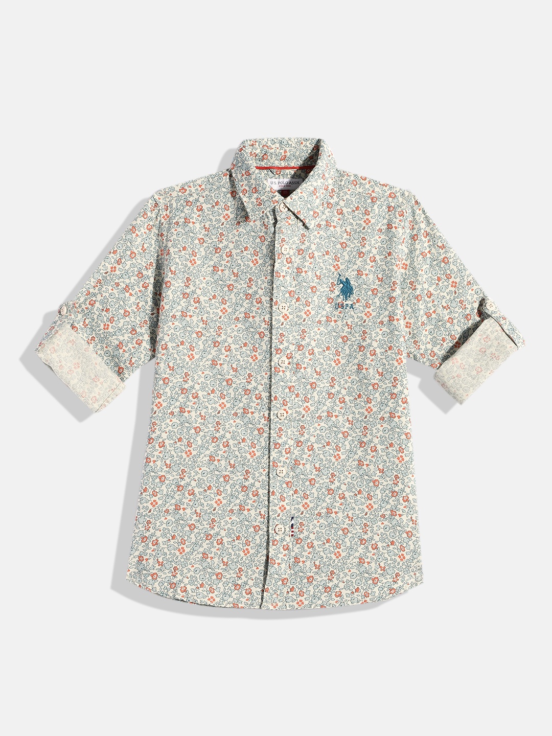 U.S. Polo Assn. Kids Boys Floral Printed Opaque Cotton Linen Casual Shirt, Off white
U.S. Polo Assn. Kids Boys Floral Printed Opaque Cotton Linen Casual Shirt, Off white