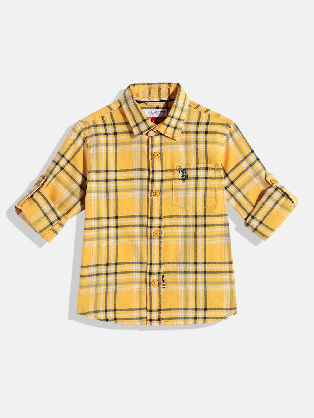 U.S. Polo Assn. Kids Boys Yellow Tartan Checked Pure Cotton Casual Shirt
U.S. Polo Assn. Kids Boys Yellow Tartan Checked Pure Cotton Casual Shirt