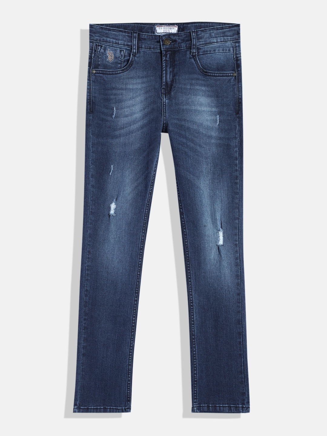 U.S. Polo Assn. Kids Boys Slim Fit Mid-Rise Low Distress Light Fade Stretchable Jeans, Blue
U.S. Polo Assn. Kids Boys Slim Fit Mid-Rise Low Distress Light Fade Stretchable Jeans, Blue