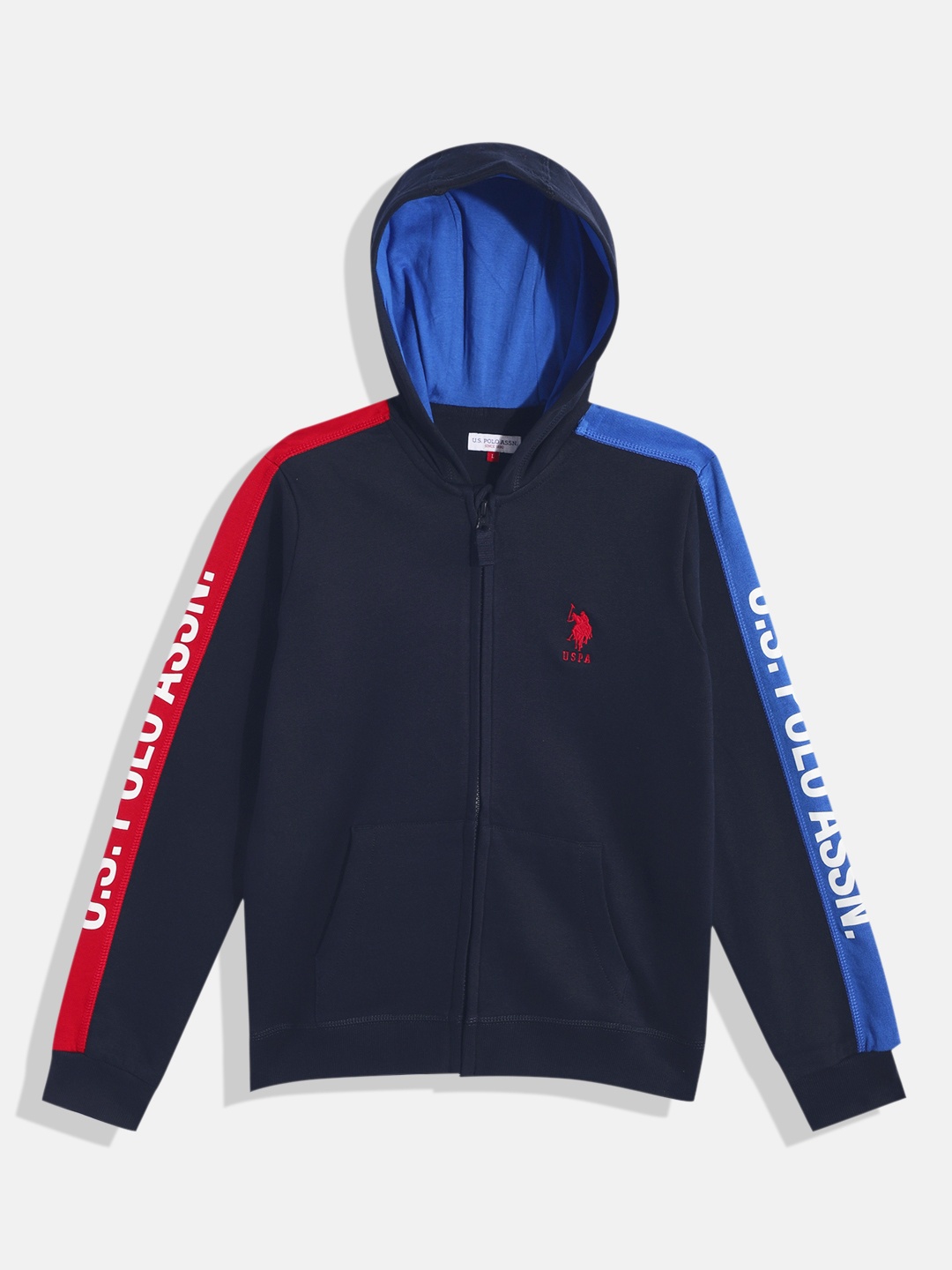 U.S. Polo Assn. Kids Boys Navy Blue Hooded Pure Cotton Sweatshirt With Taping Detail
U.S. Polo Assn. Kids Boys Navy Blue Hooded Pure Cotton Sweatshirt With Taping Detail