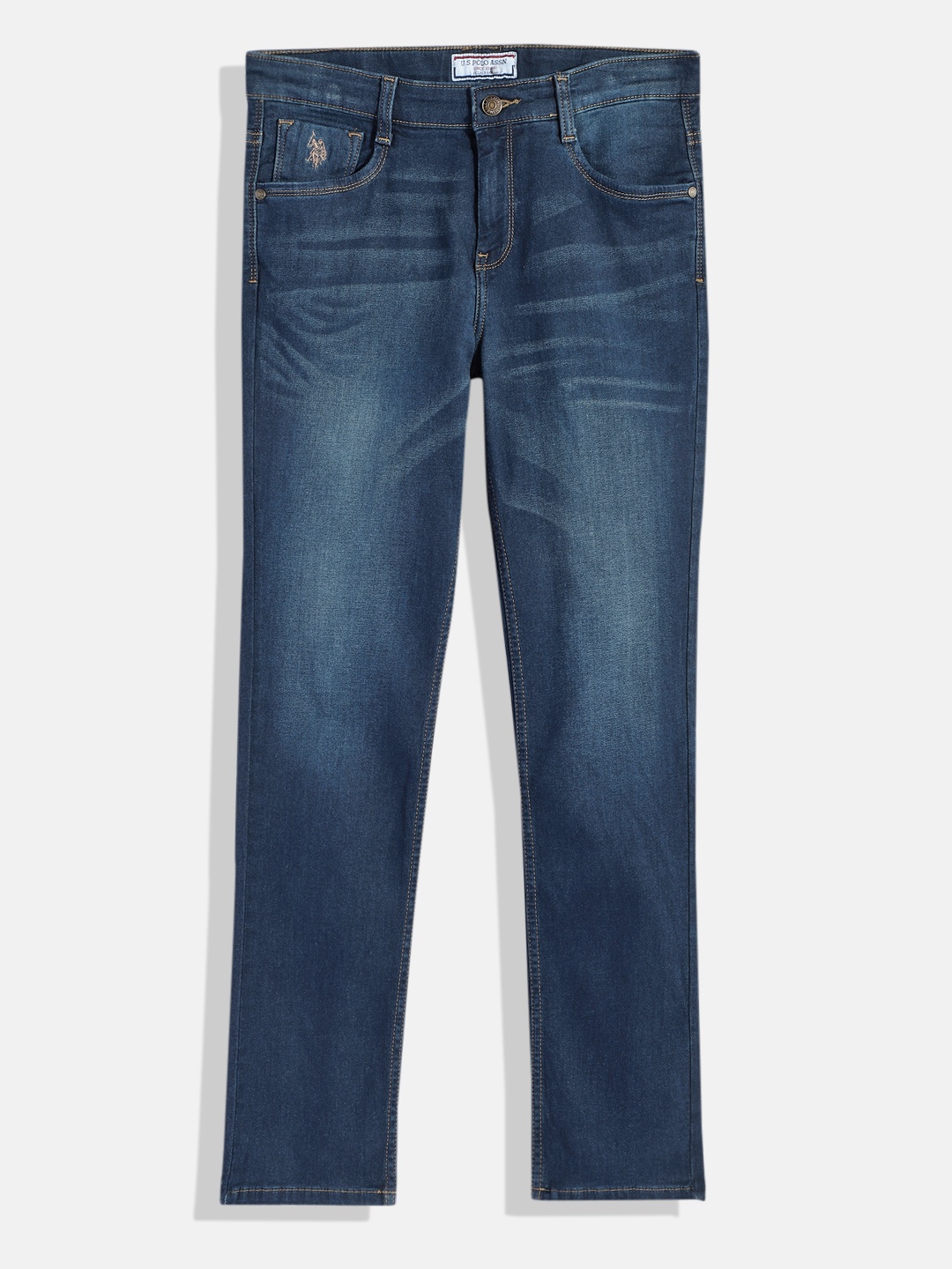 U.S. Polo Assn. Kids Boys Navy Blue Slim Fit Mid-Rise Light Fade Stretchable Jeans
U.S. Polo Assn. Kids Boys Navy Blue Slim Fit Mid-Rise Light Fade Stretchable Jeans