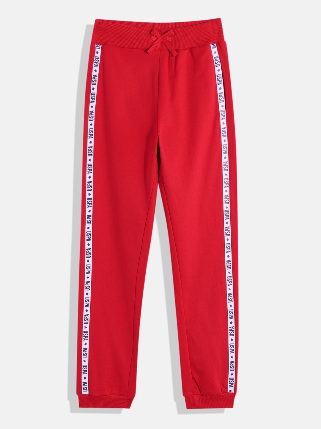 U.S. Polo Assn. Kids Girls Mid-Rise Knitted Joggers With Brand Logo Side Taping Detail, Red
U.S. Polo Assn. Kids Girls Mid-Rise Knitted Joggers With Brand Logo Side Taping Detail, Red