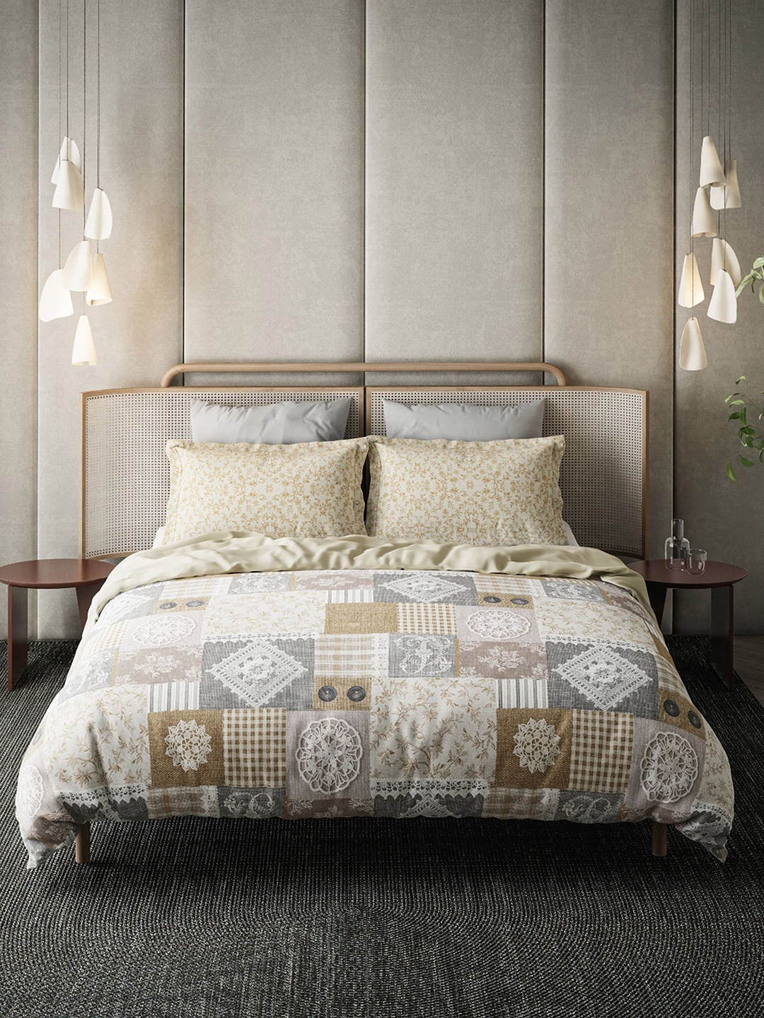 DDecor Yellow & Cream-Coloured Ethnic Motifs 136 TC King Bedsheet with 2 Pillow Covers
DDecor Yellow & Cream-Coloured Ethnic Motifs 136 TC King Bedsheet with 2 Pillow Covers