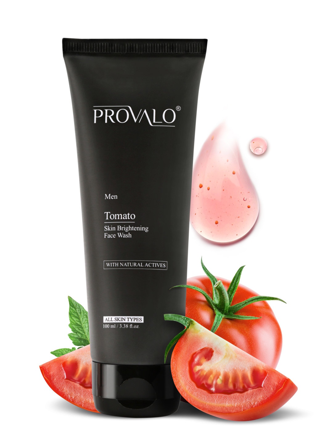PROVALO Men Vegan Tomato Skin Brightening Face Wash with Natural Actives - 100 ml, Black
PROVALO Men Vegan Tomato Skin Brightening Face Wash with Natural Actives - 100 ml, Black