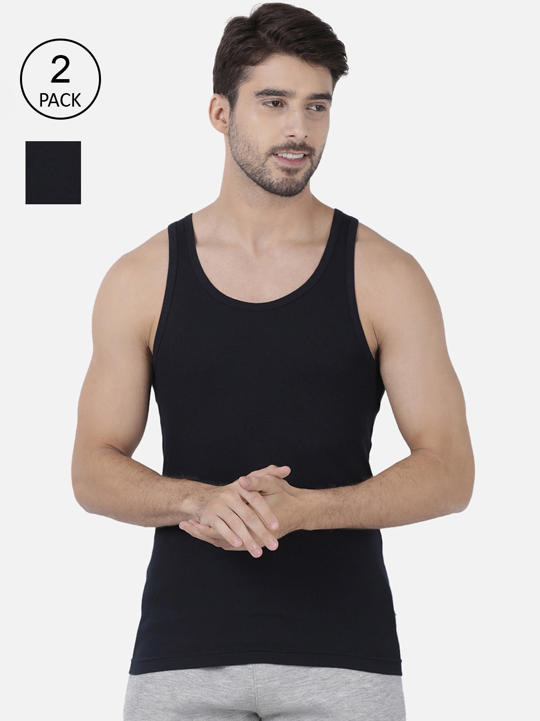 one8 by Virat Kohli Men Pack Of 2 Navy Blue Solid Cotton Innerwear Vests 111-PO2-Navy/Navy
one8 by Virat Kohli Men Pack Of 2 Navy Blue Solid Cotton Innerwear Vests 111-PO2-Navy/Navy