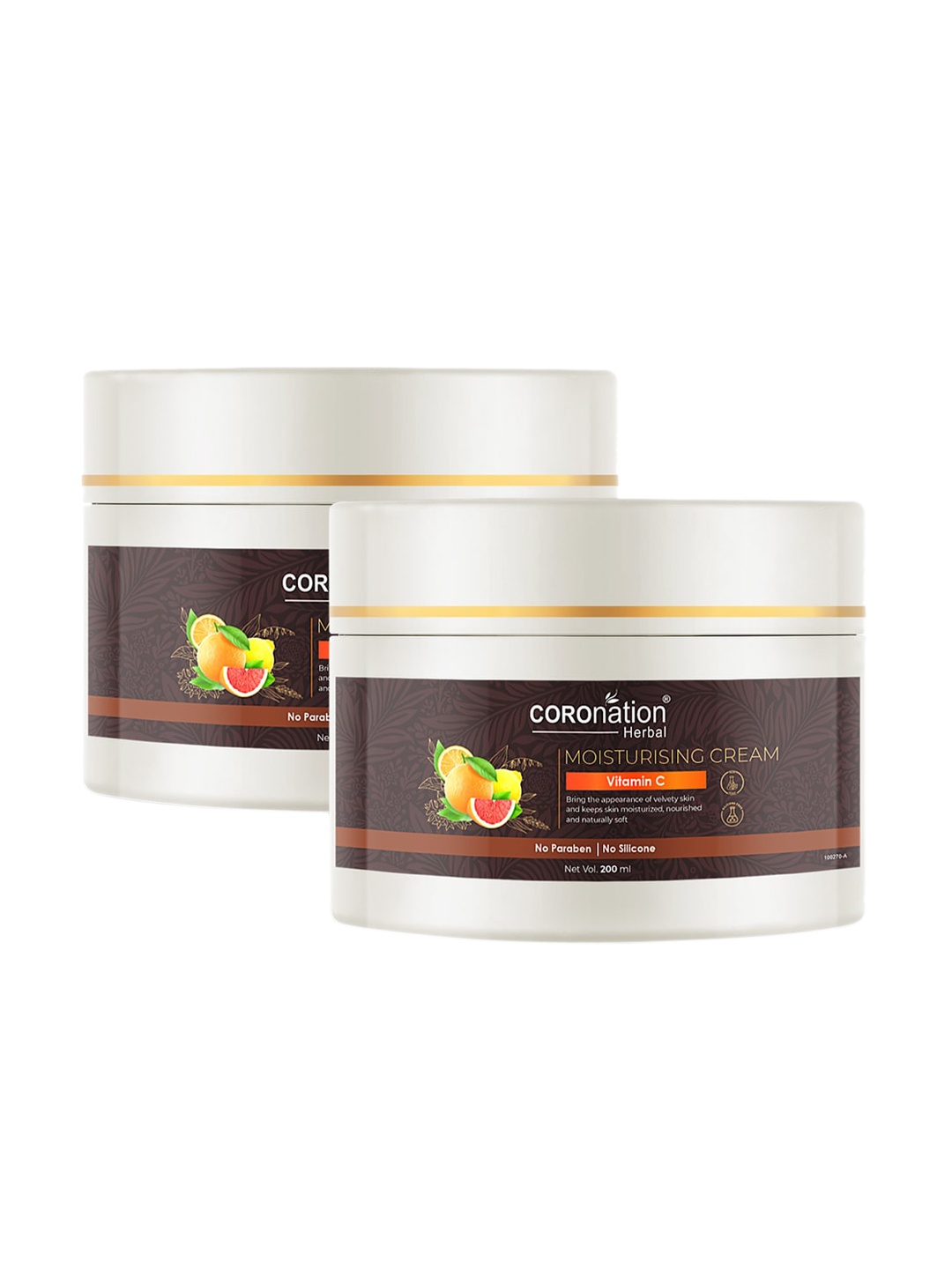 COROnation Herbal Set of 2 Vitamin C Moisturising Cream for Radiance & Glow - 200ml each, Brown
COROnation Herbal Set of 2 Vitamin C Moisturising Cream for Radiance & Glow - 200ml each, Brown